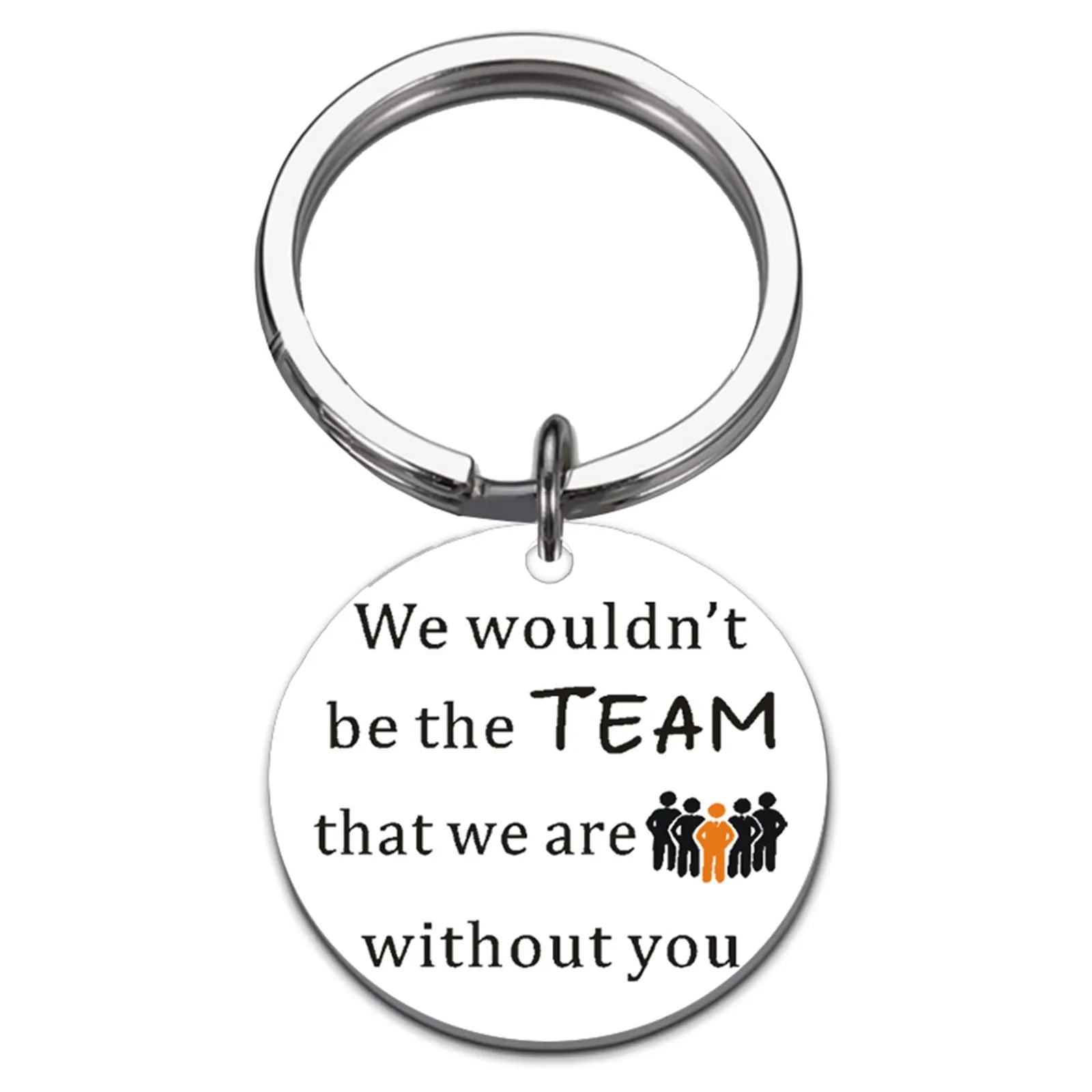 Color Printing Round Stainless Steel Keychain 5