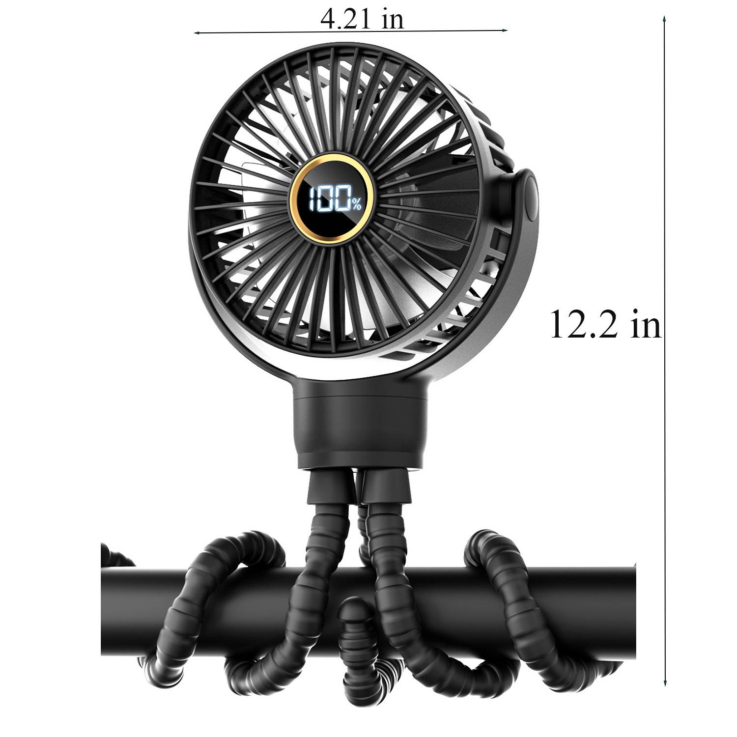 Octopus Mini Fan Rechargeable with Digital Display 5
