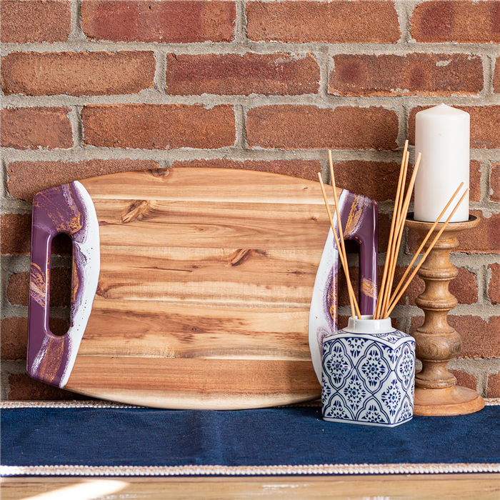 XL Curved Acacia Board With 2 Handles 49