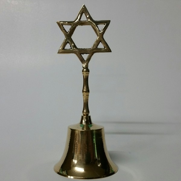 Brass Hand Bell with Brass Star on Top 2