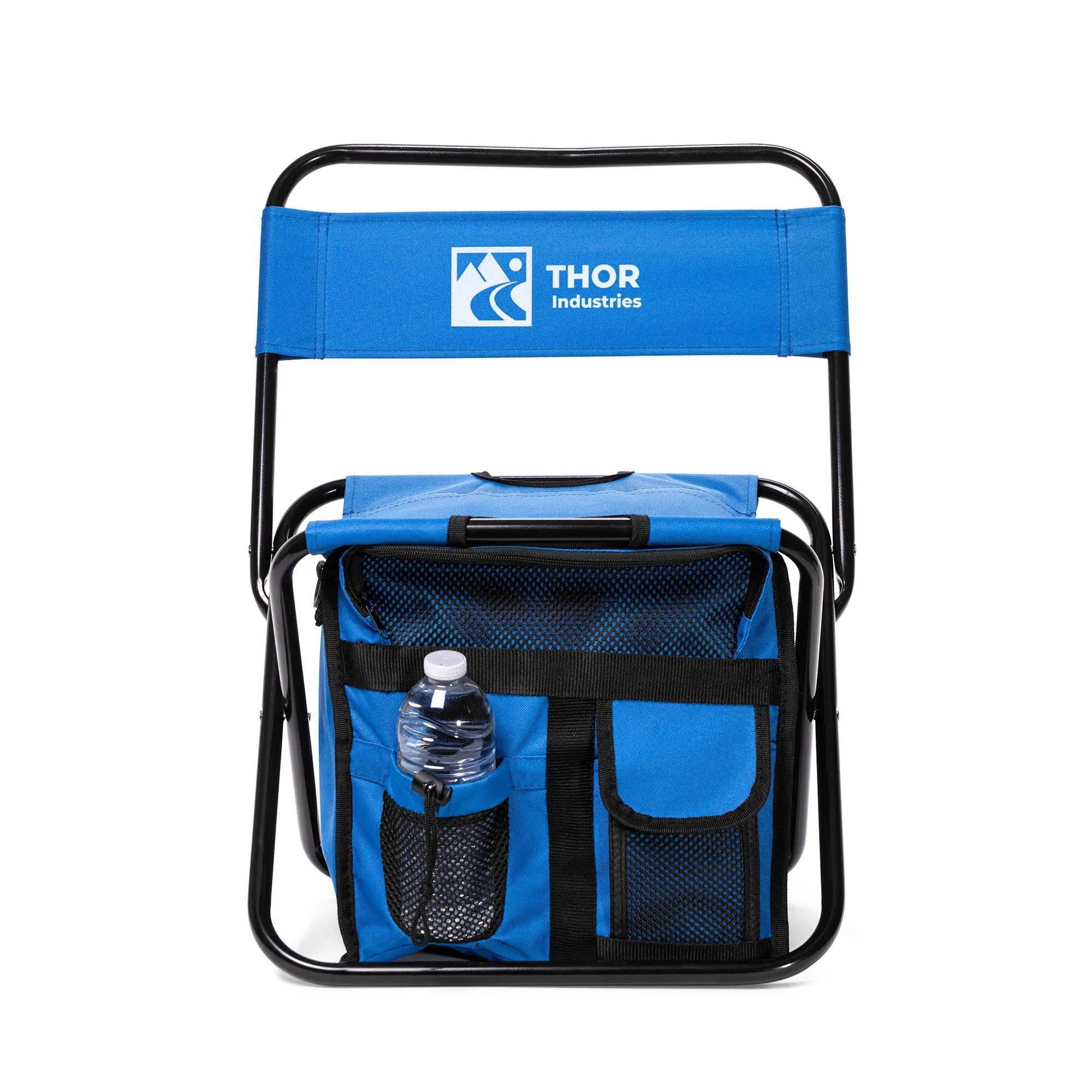 Folding Chair with 24 Can Cooler Bag & Pockets 3