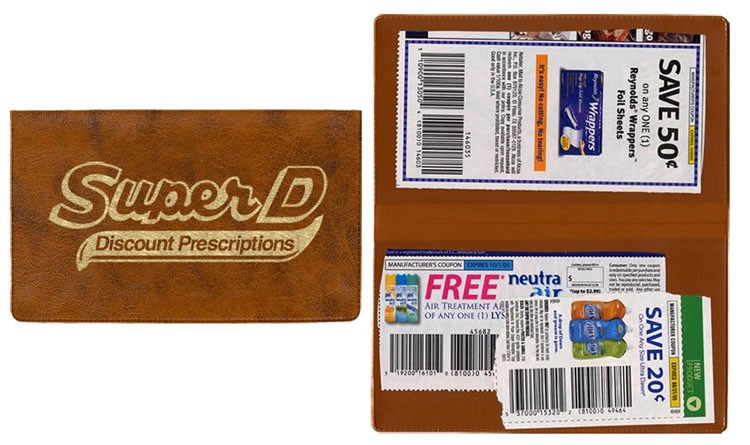 Two Pocket Coupon Case in Executive Vinyl 7