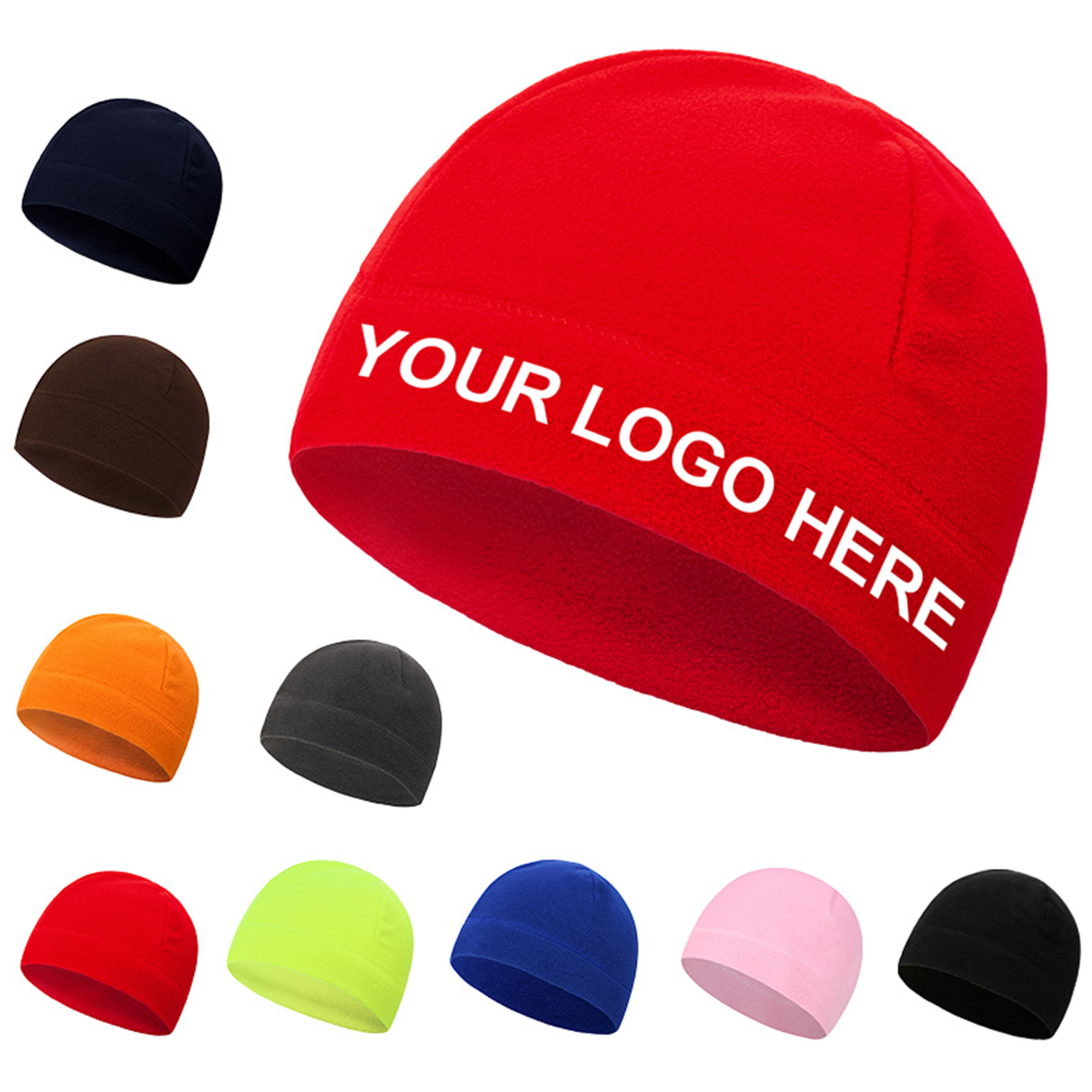 Multi Color Fleece Warm Winter Beanie Hat 2