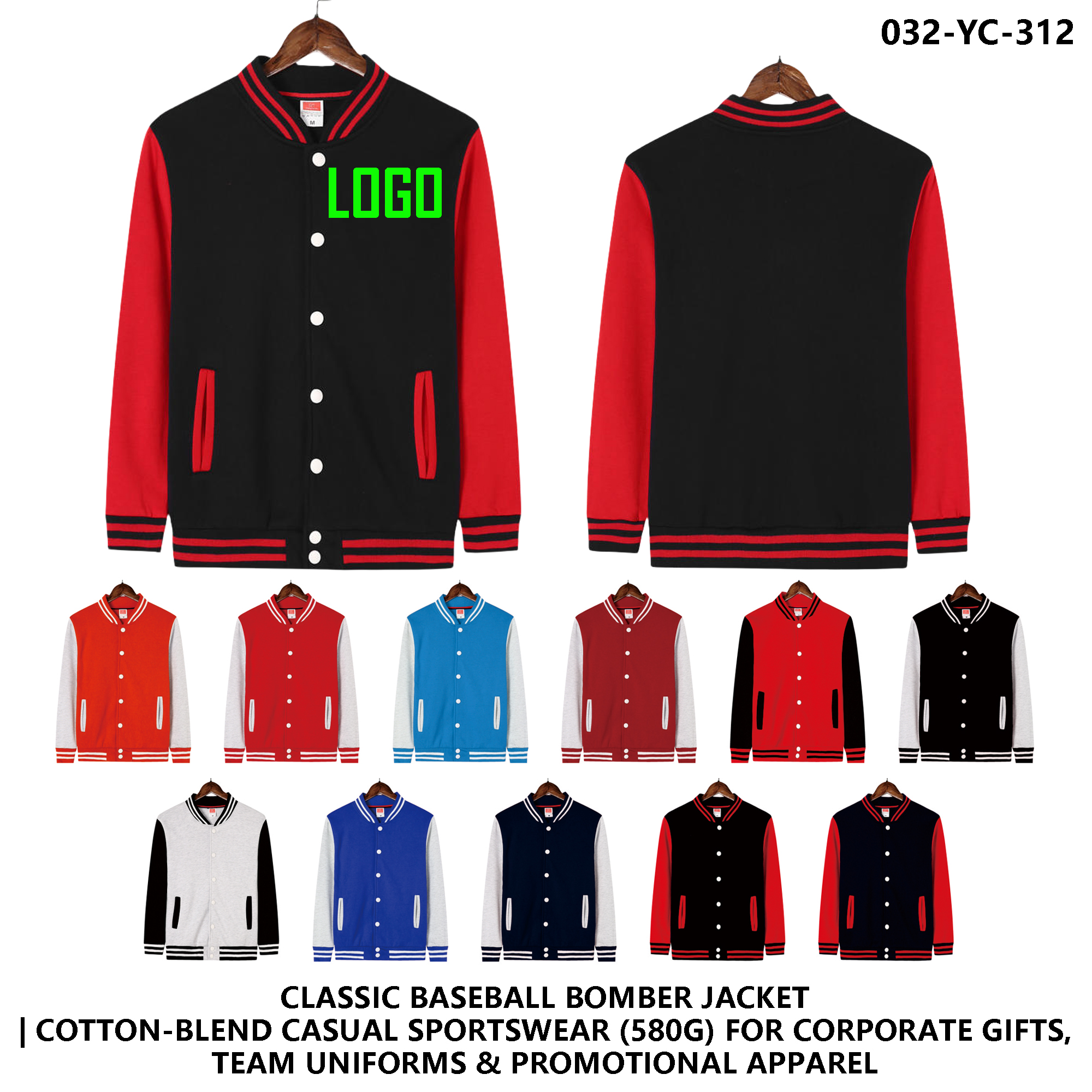 Personalized Baseball Bomber Jacket - High-Quality Team Apparel 2
