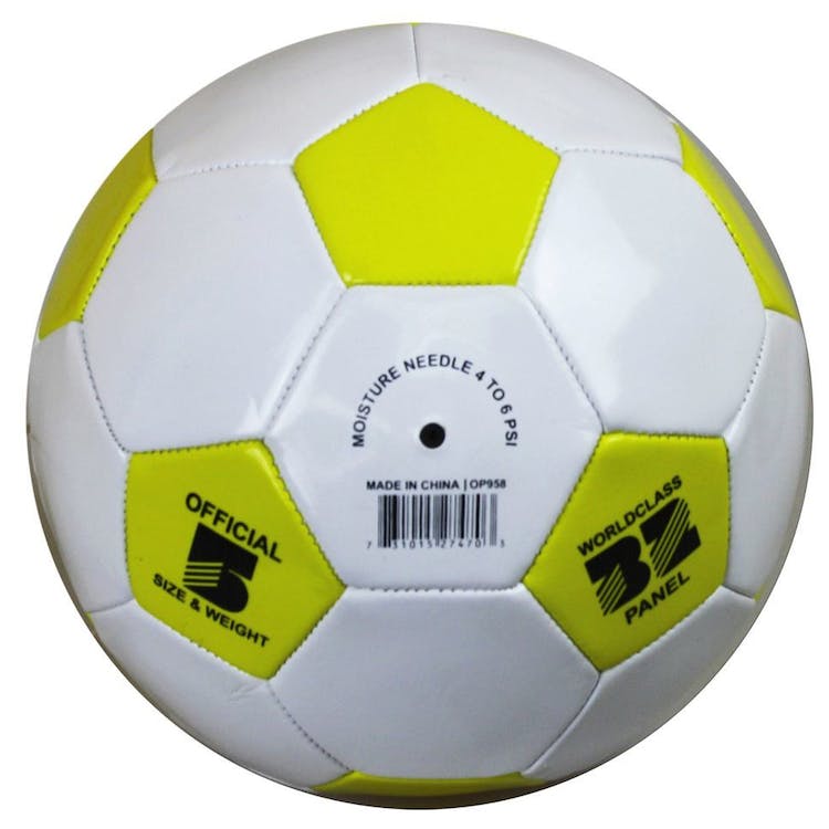 Soccer Balls - Yellow and White Size 5 8.5" 2