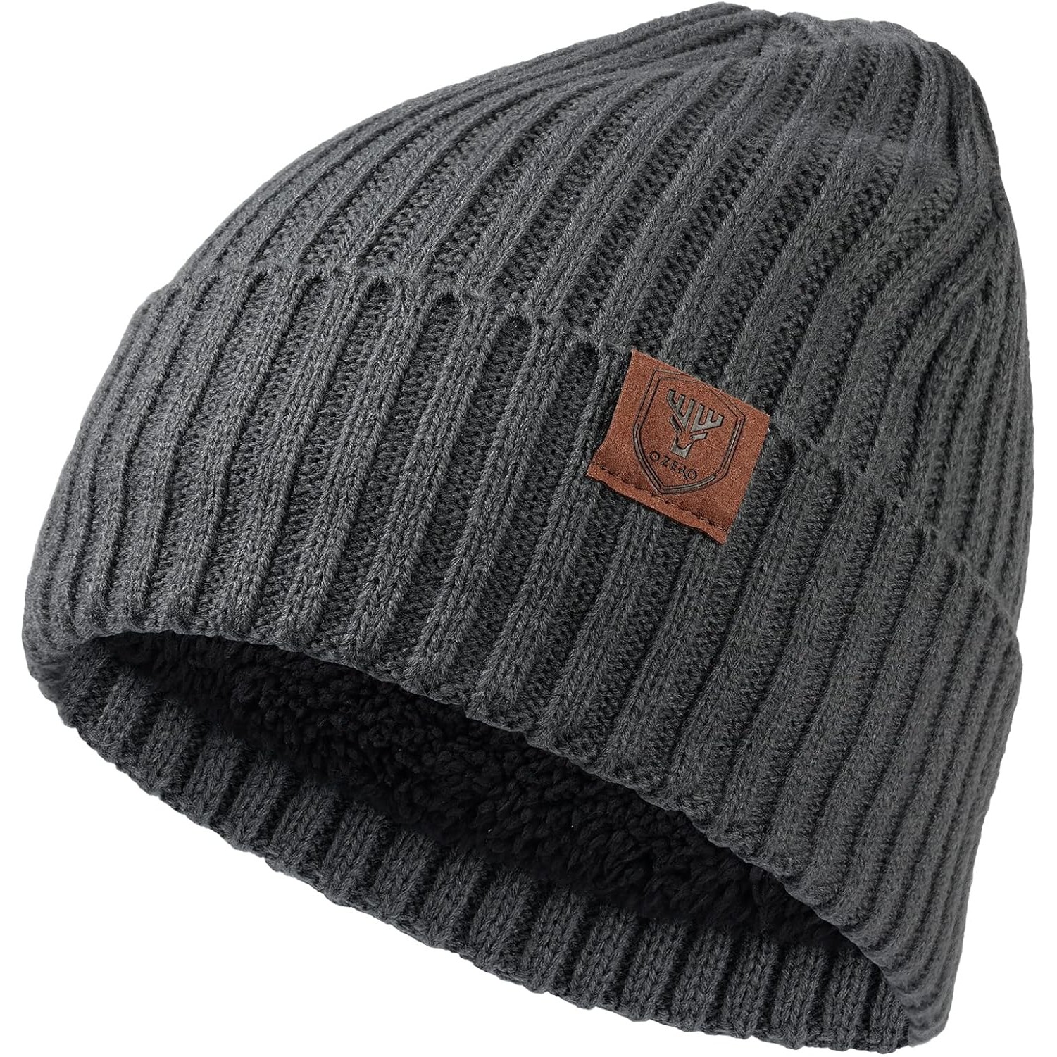 Knit Beanie Winter Hat, Thermal Thick Polar Fleece Snow Skull Cap both for Men and Women 4