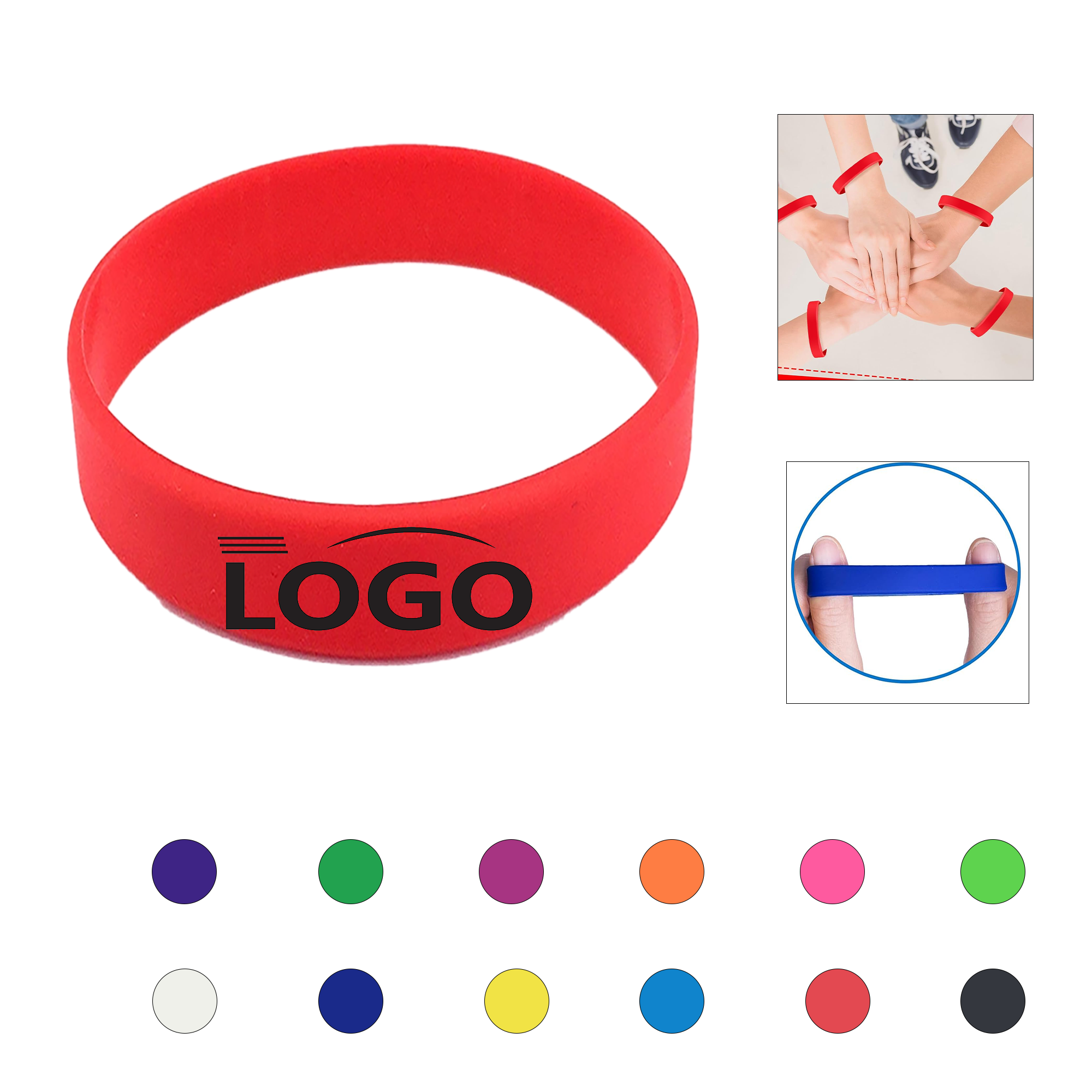 Outdoor Sports Waterproof, Anti Slip and Sweat Absorbing Silicone Wristband 2
