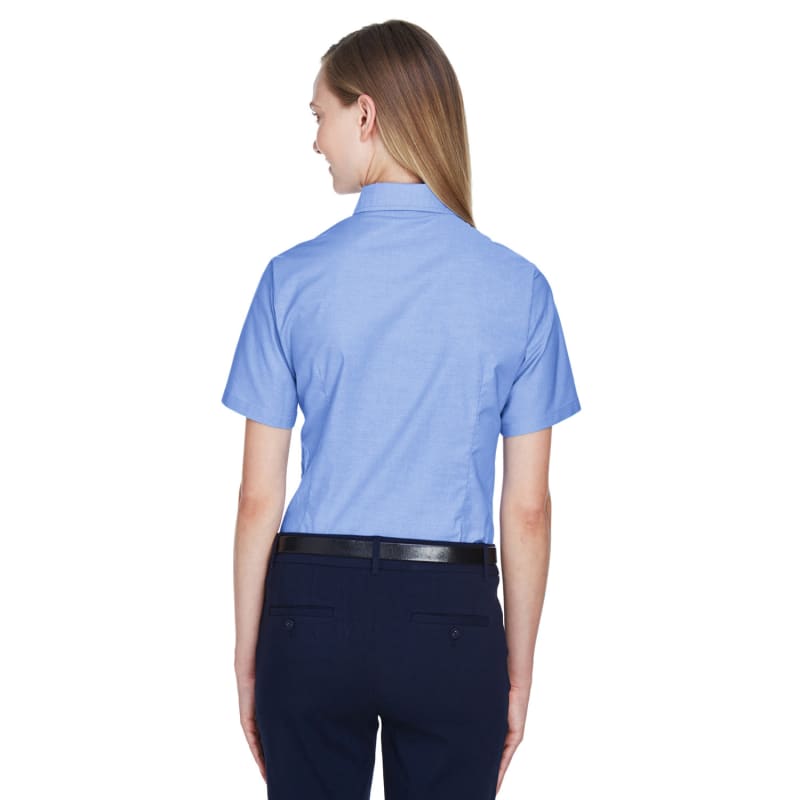 Harriton Ladies' Short-Sleeve Oxford With Stain-Release 6