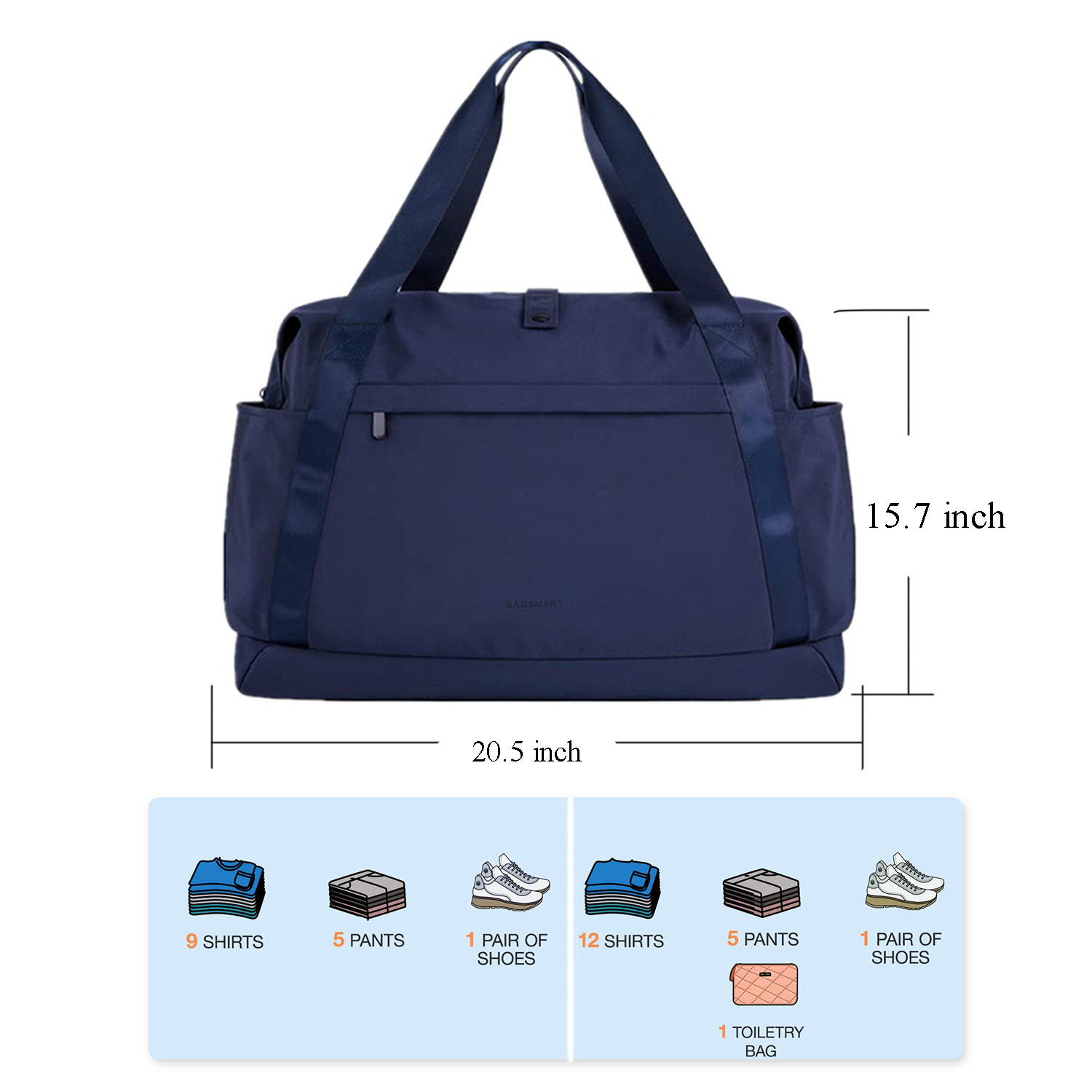 Anti-Wrinkle Overnight Bag For Travel 2