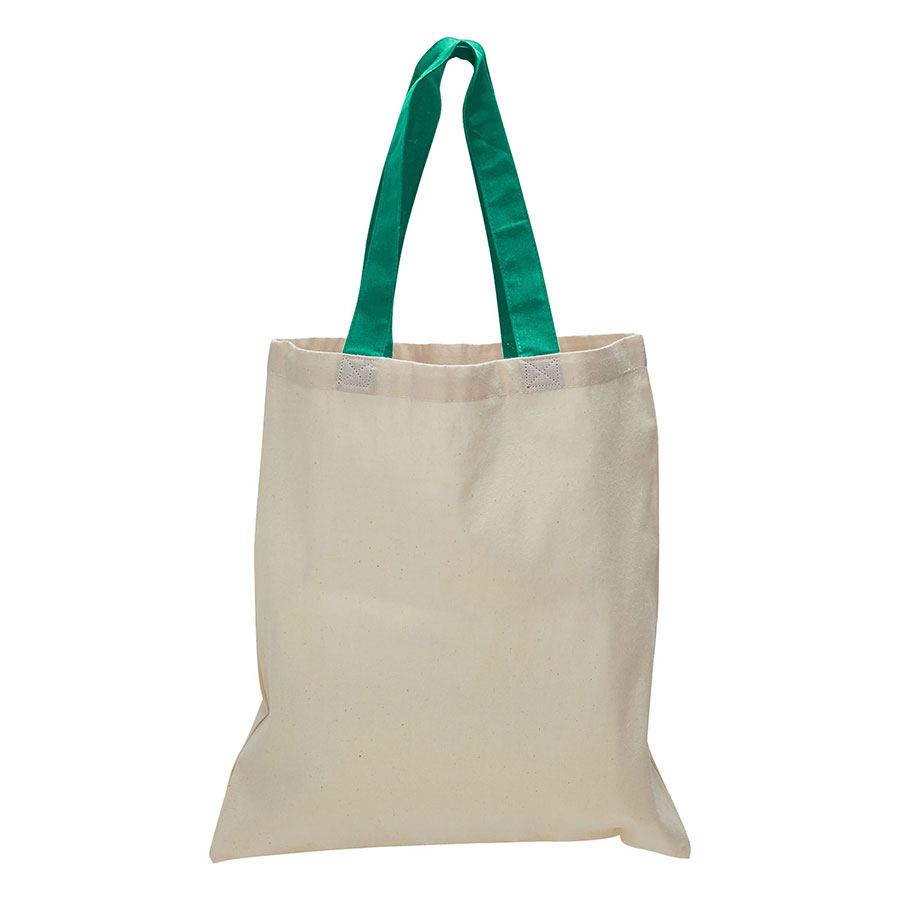 Value 6 oz Cotton Canvas Tote Bag - Contrasting Handle - 21