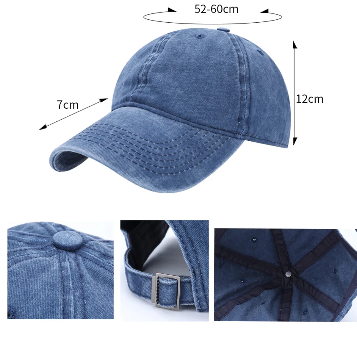 Customized Logo Vintage Distress Old School Baseball Cap Hat 4