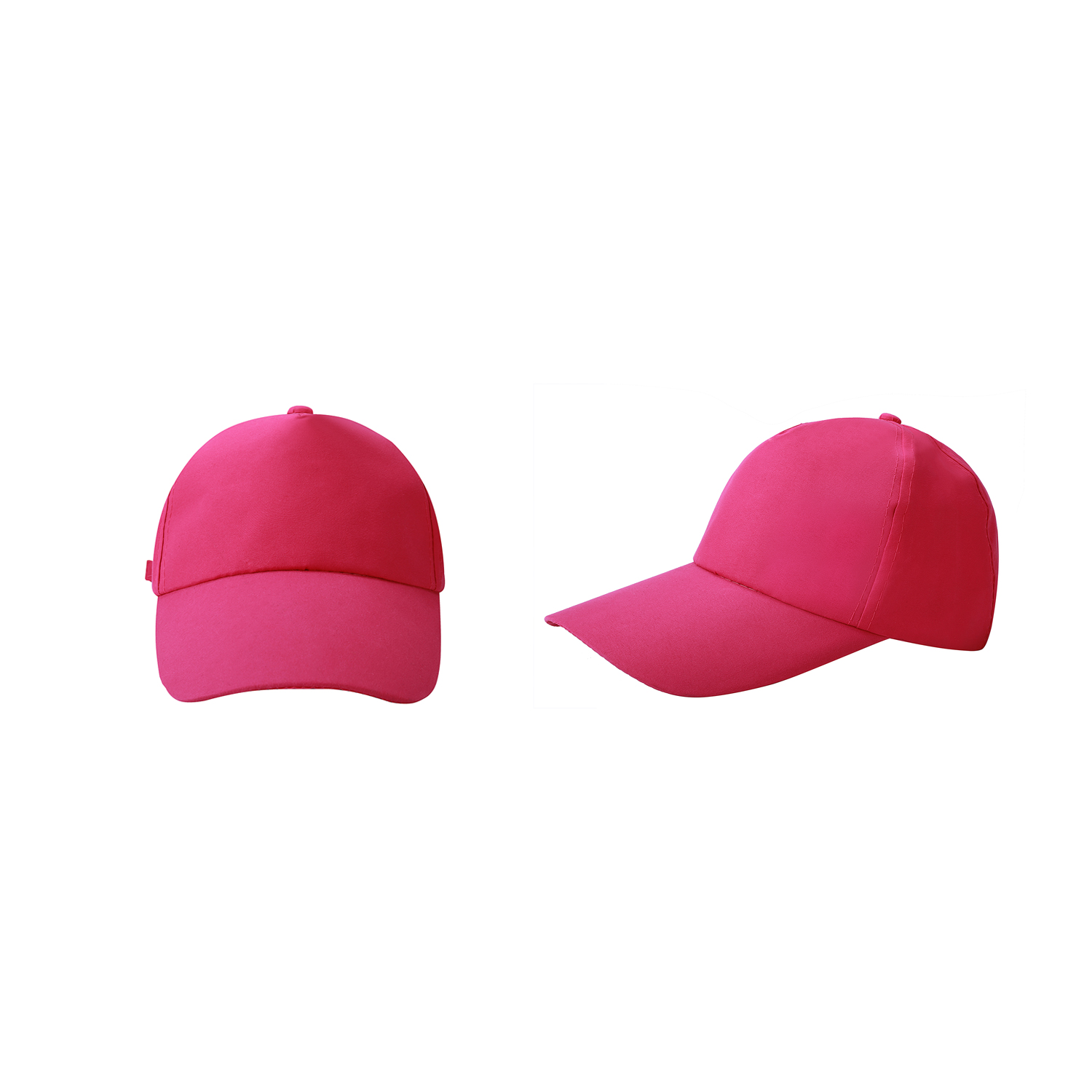 Stock Solid Color Poly Peach Skin 5 Panel Cap w/Velcro Back Fastener 11