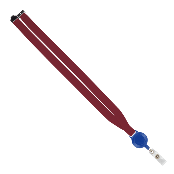 IMPORT 3/4" Polyester Lanyard with Retractable Badge Reel and IPH7 back of neck convenience release. 58