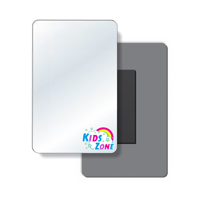 Co-Polyester Magnetic Mirror Rectangle Shape (3.5"x5.5"), Full Colour