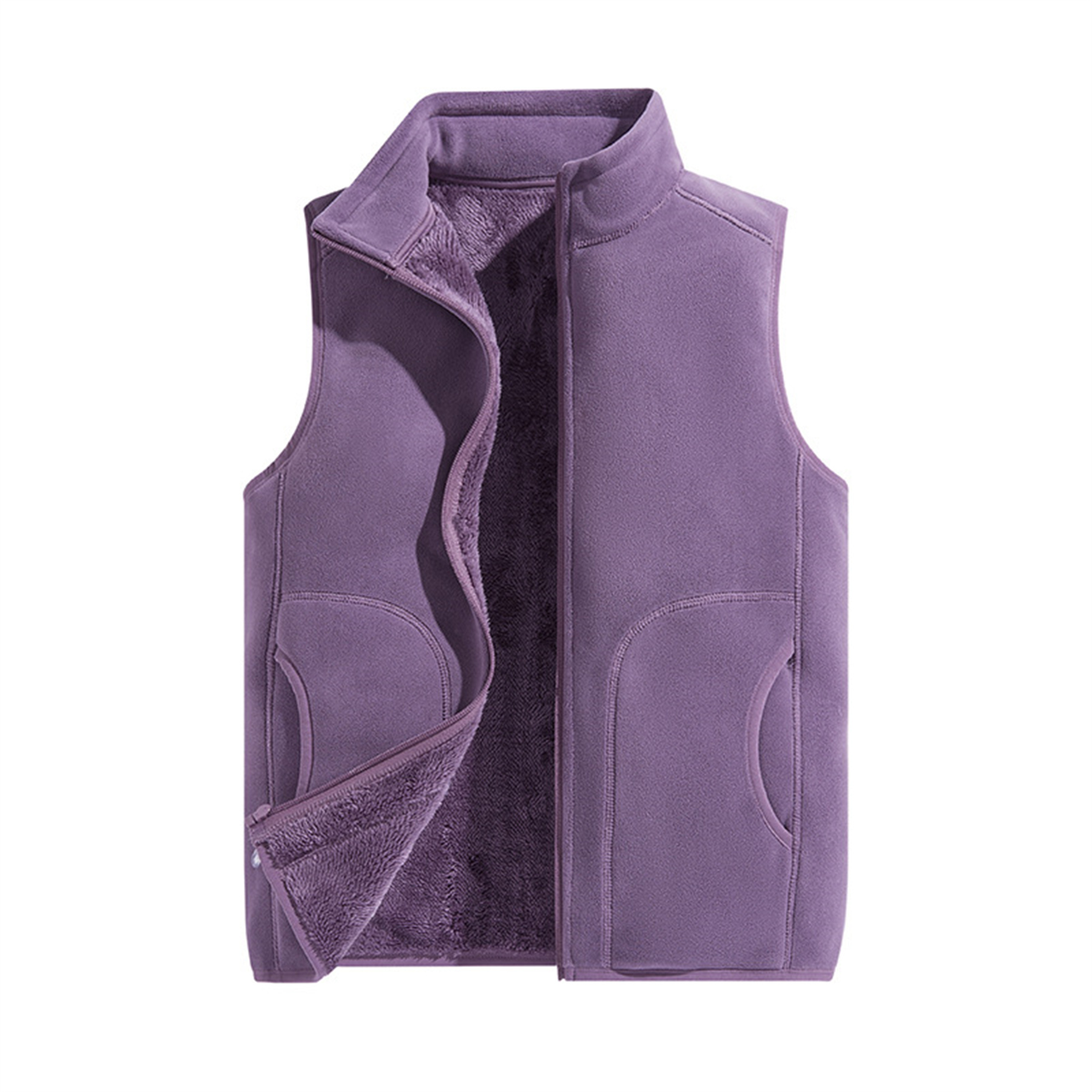 Sleeveless Full Zip Fleece Vest 9