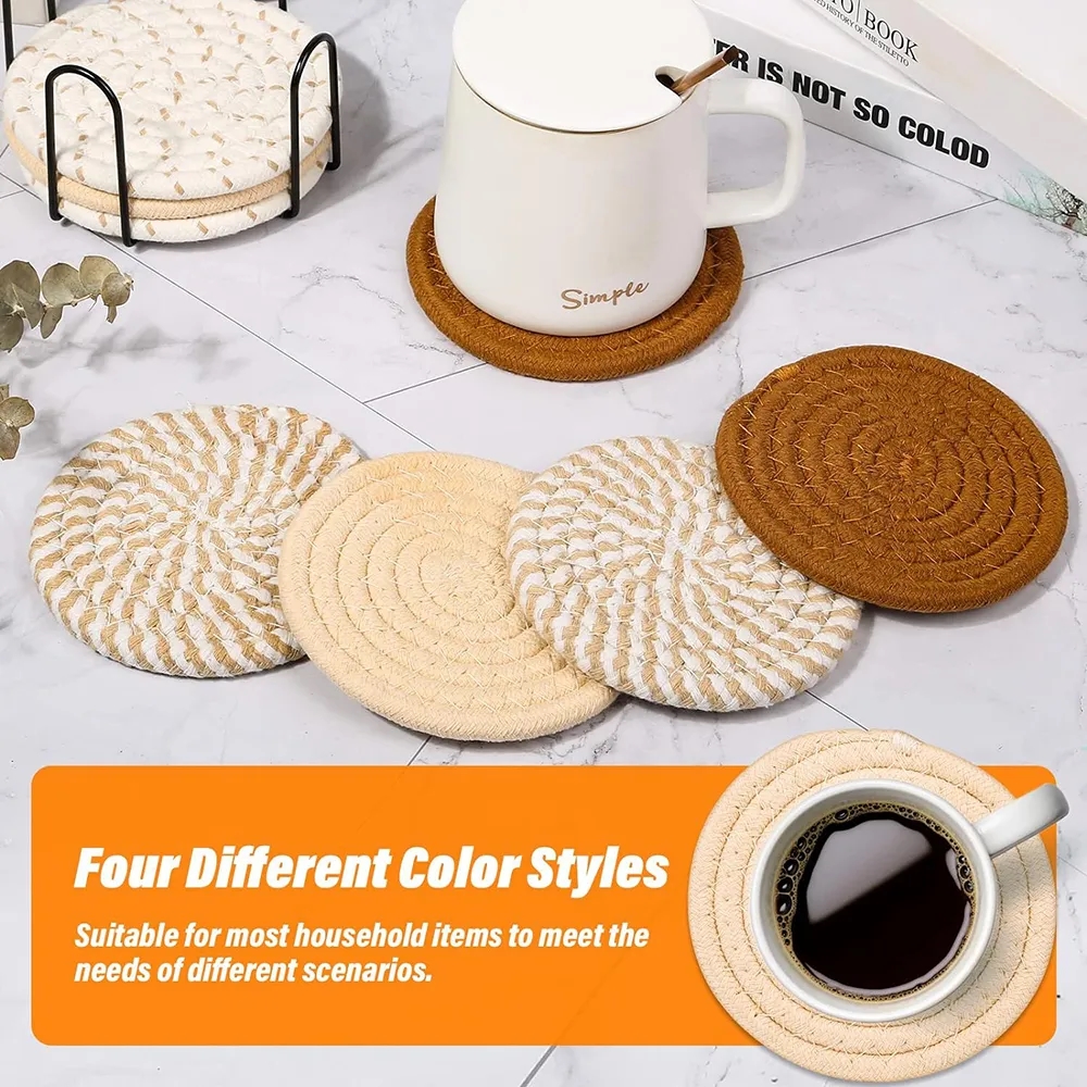 Cotton Rope Woven Cup Coasters 4