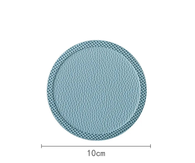 Leather Round 10CM Coaster 4