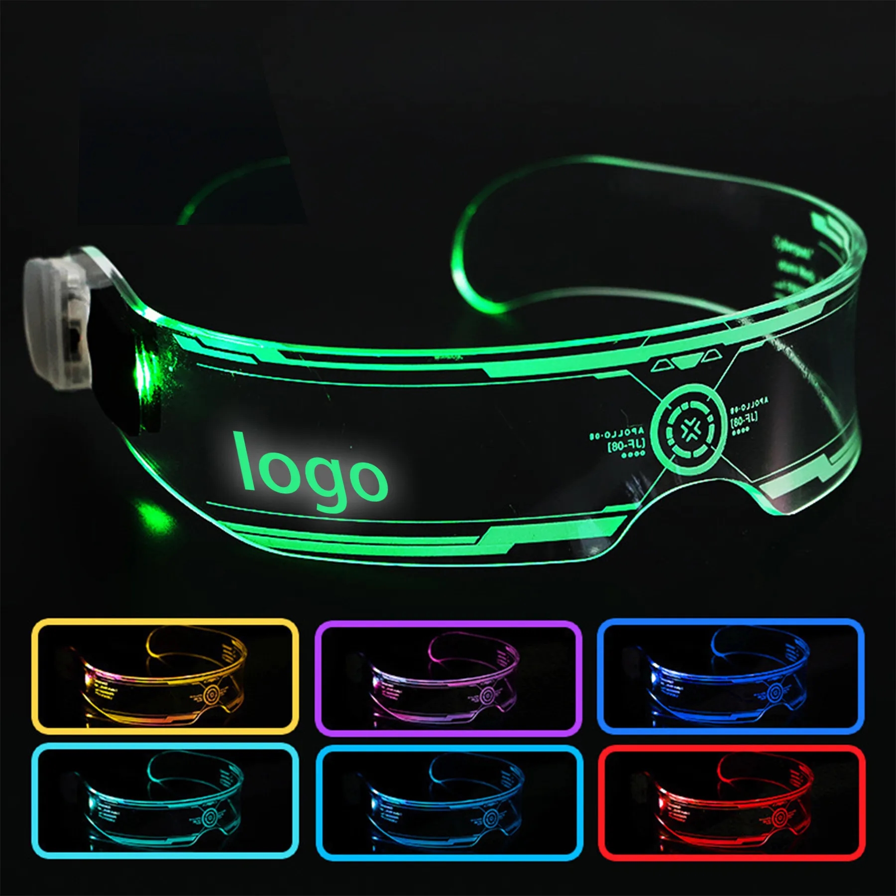 Cyberpunk style led luminous sunglasses 2