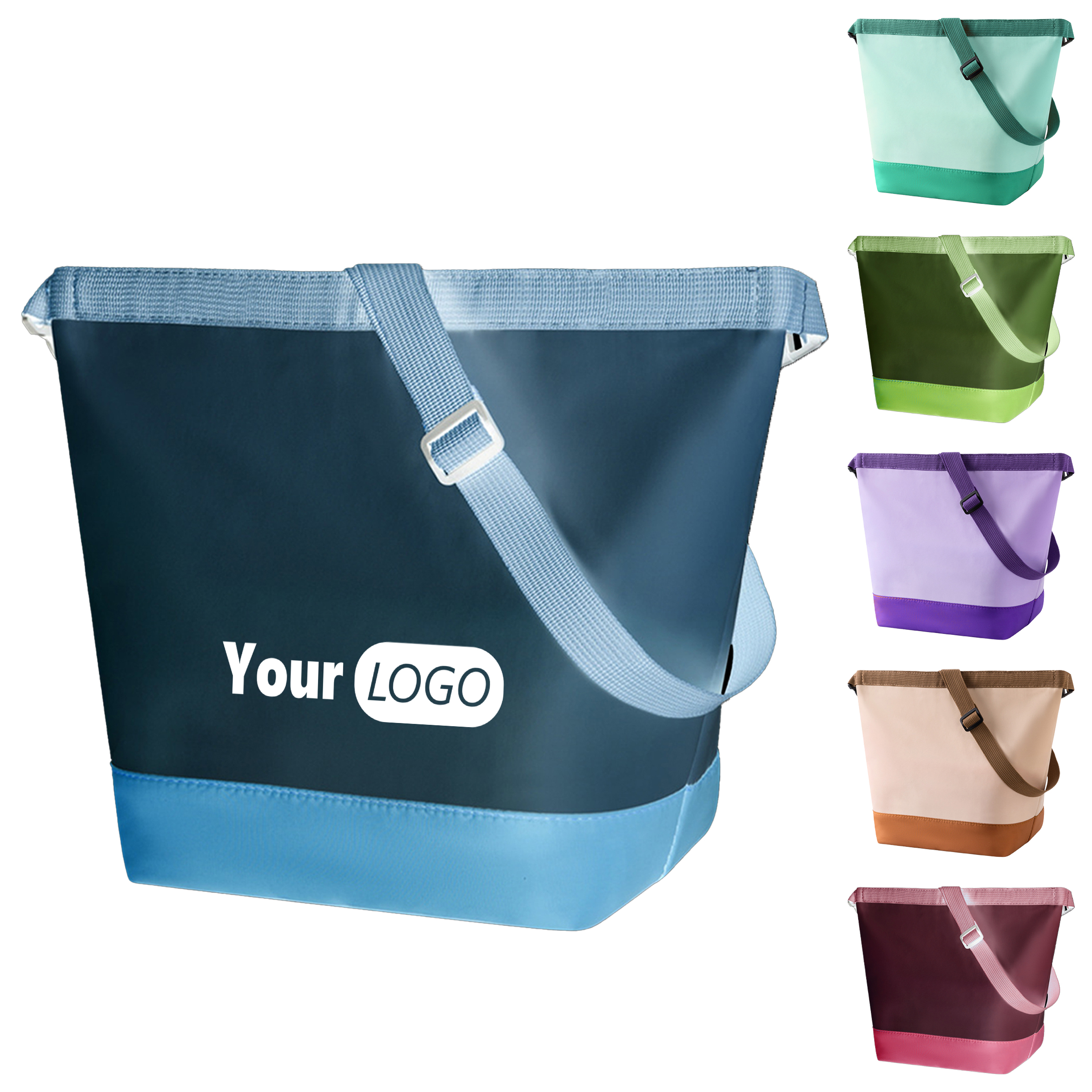 Oxford Fabric Modern Two-Tone Tote Bag For Everyday Use, custom tote bag with logo imprint 3
