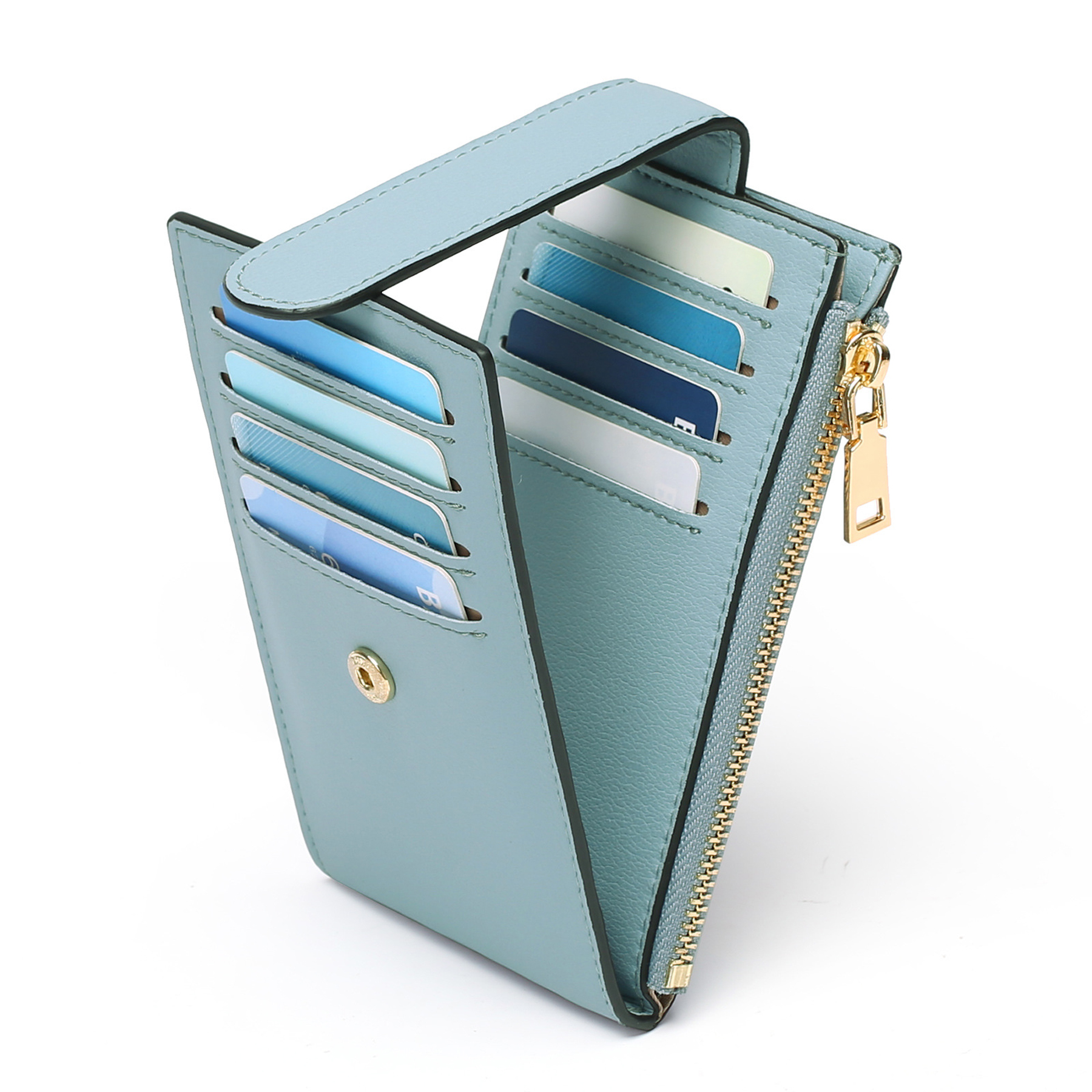 Women's RFID Blocking Slim Card Holder Wallet 4
