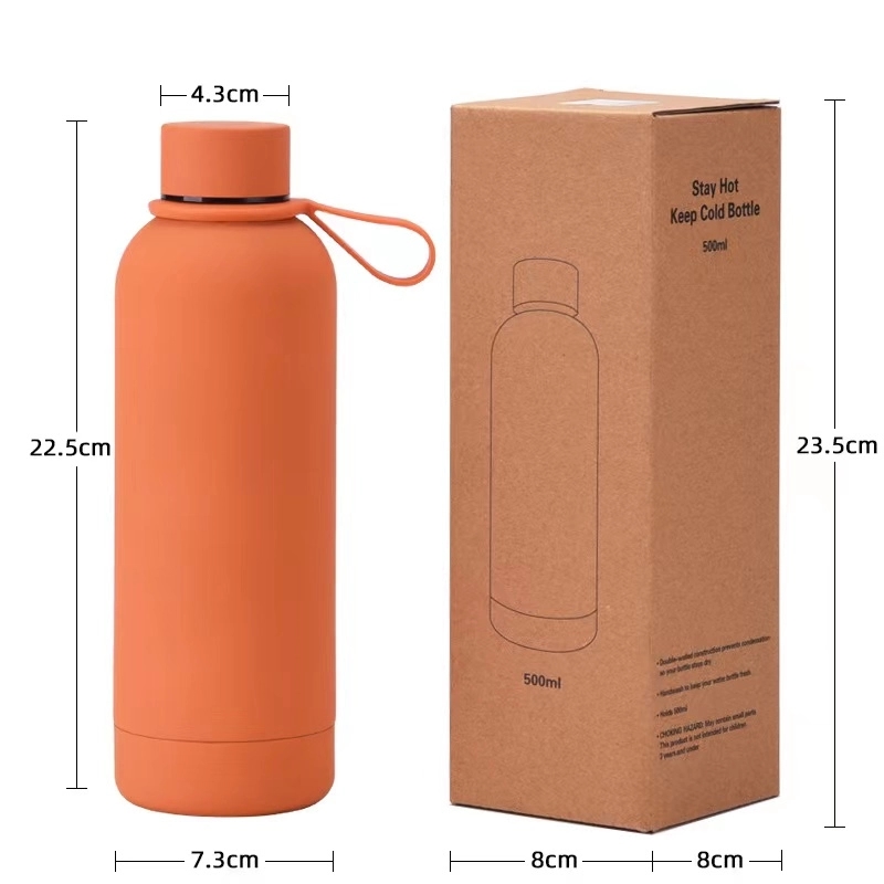 17 oz Rubber Paint Stainless Steel Water Bottle, custom water bottle with logo imprint 12