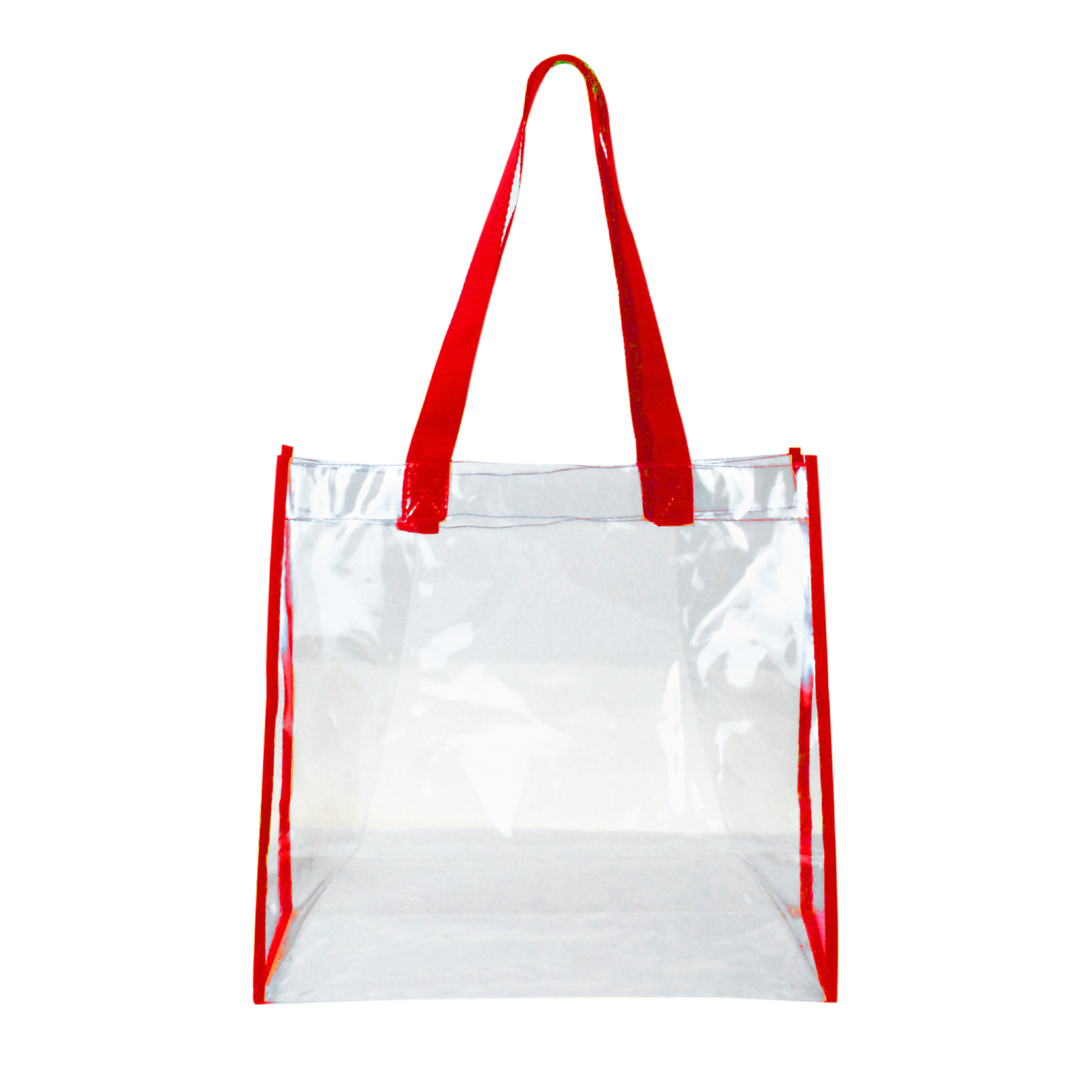 Free Shipping 25C Clear Vinyl Tote Bag with 20" Webbing Handles-with Full Color Printing 12