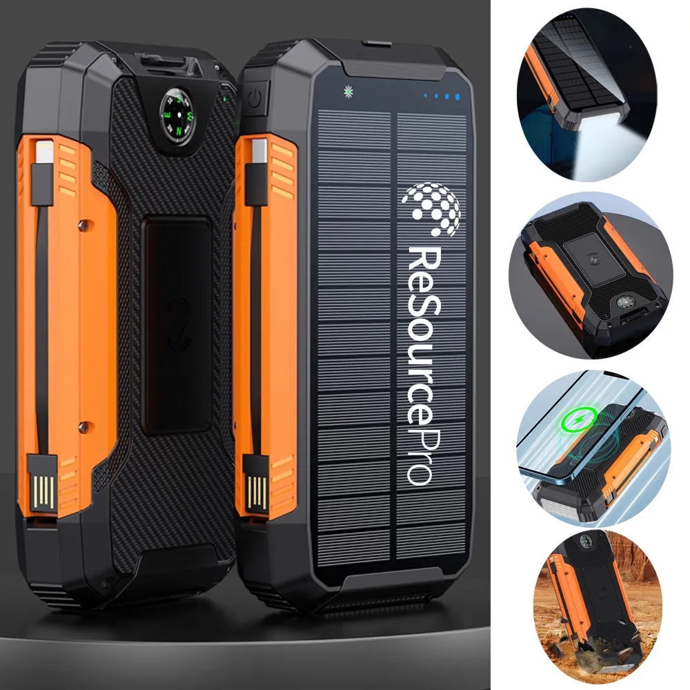 30000mAh Portable Solar Phone Battery Panel Charger 3