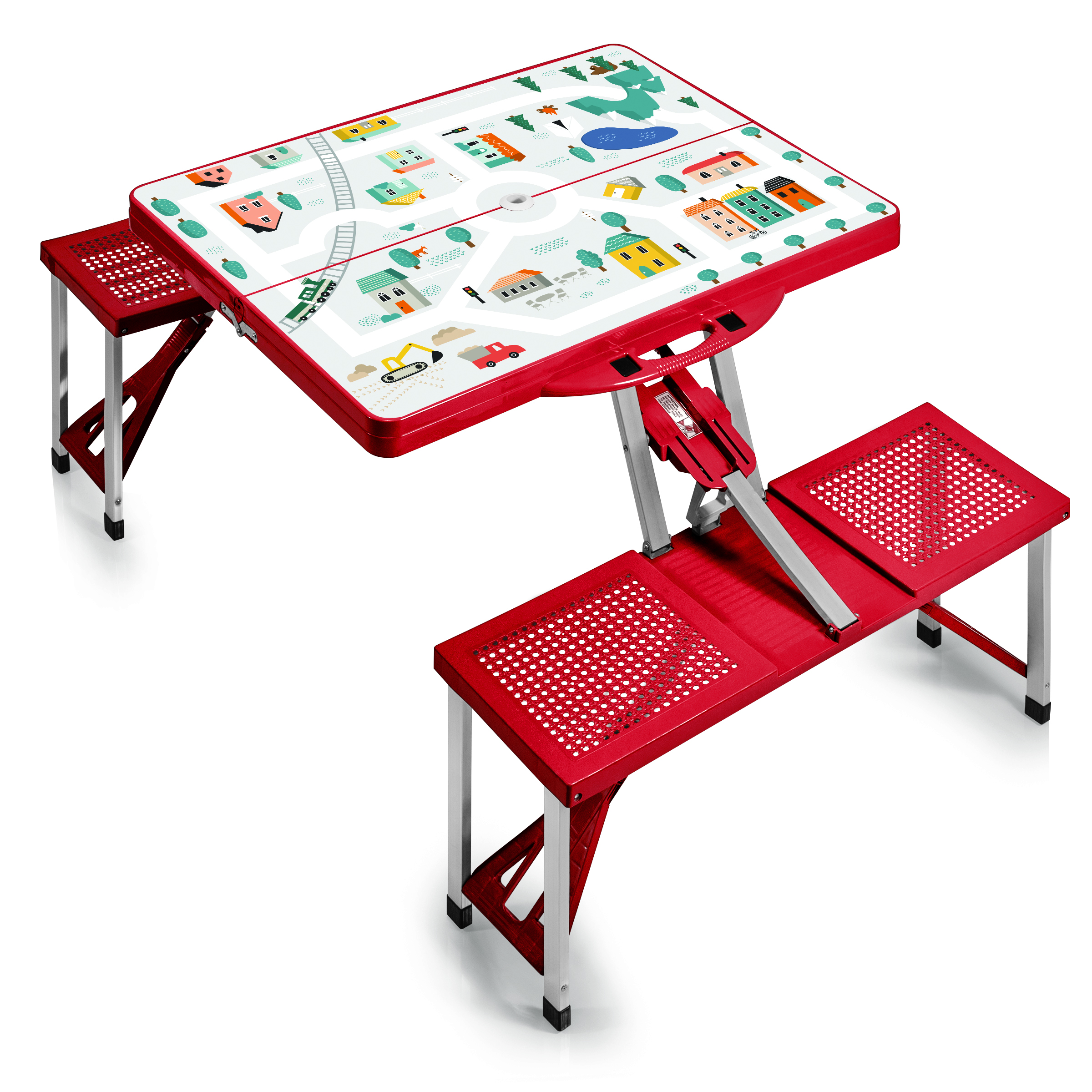 Picnic Table Portable Folding Table with Seats 17