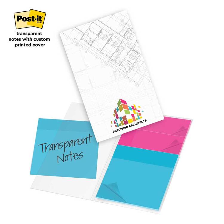 Post-it® Transparent Notes with Custom Printed Cover 1