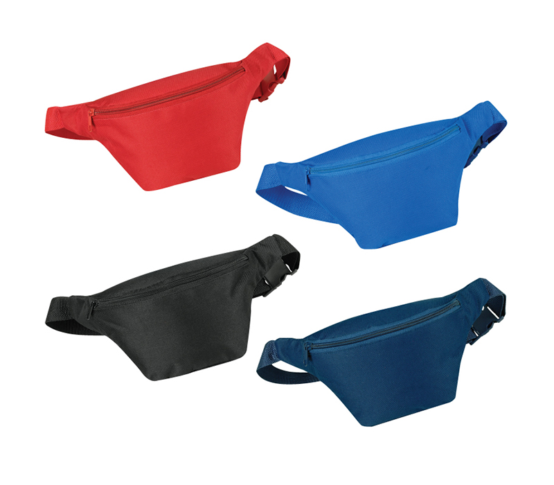 Single Zipper Fanny Pack Polyester Waist Bag 3