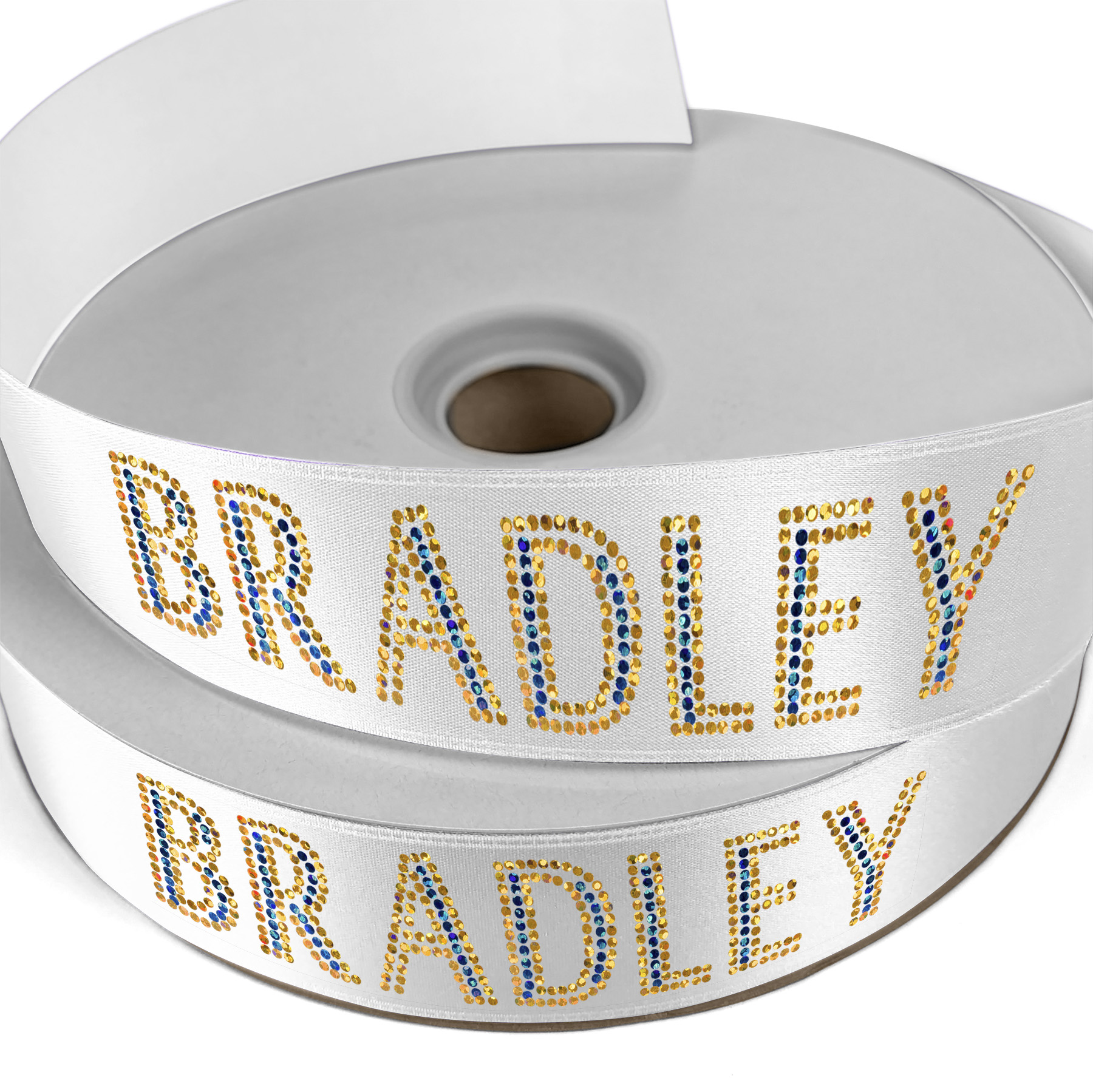 1 1/2" Badge Satin Ribbon - 100yd Roll - Sparkle 20