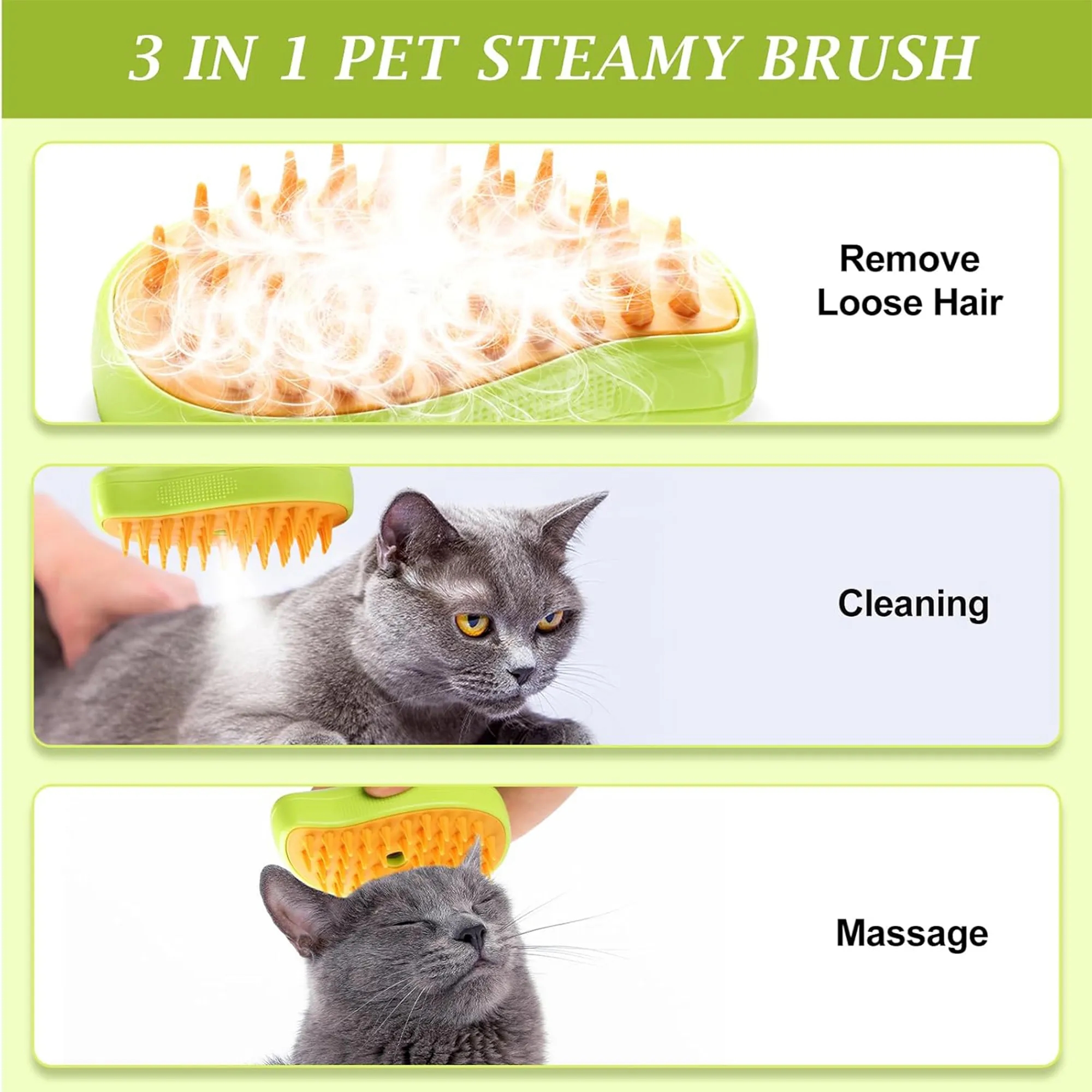 Electric Spray Pet Hair Removal Brush 8