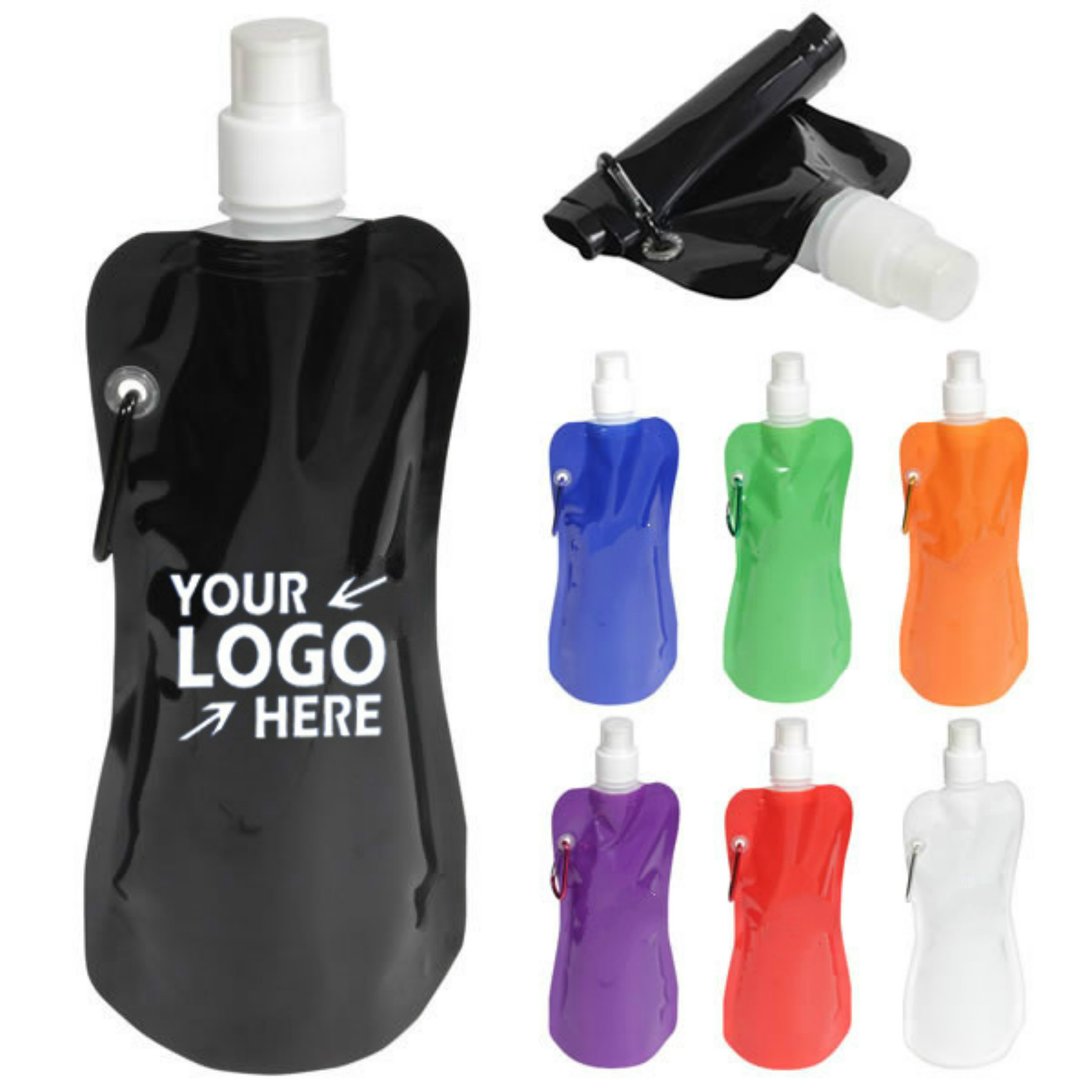 16 OZ Flex Water Bottle With Carabiner 3