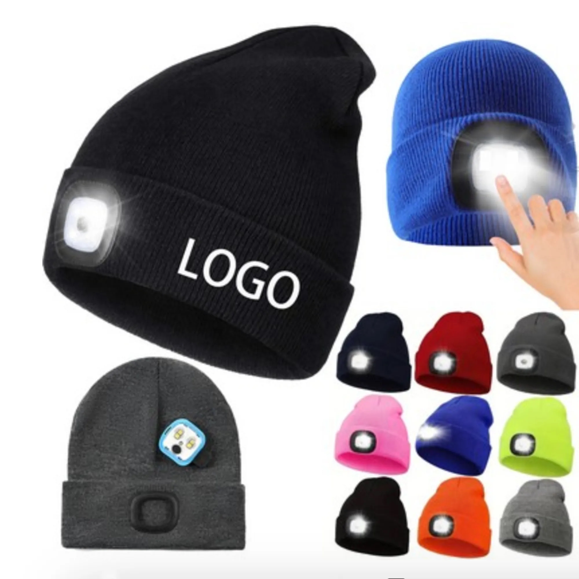 Unisex LED Light Winter Knitted Hat Cap Beanie 8