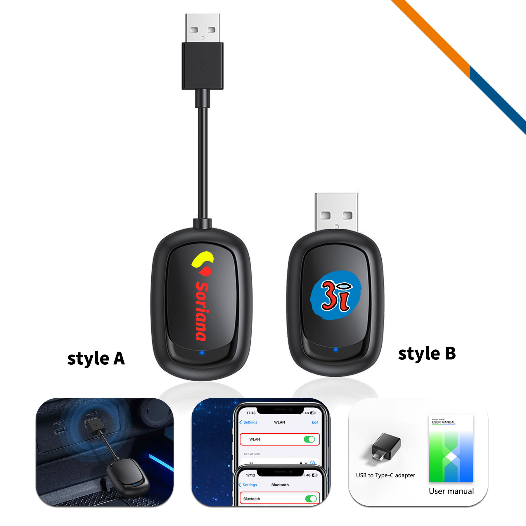 ConnCar Wireless CarPlay And Android Auto Adapter 2