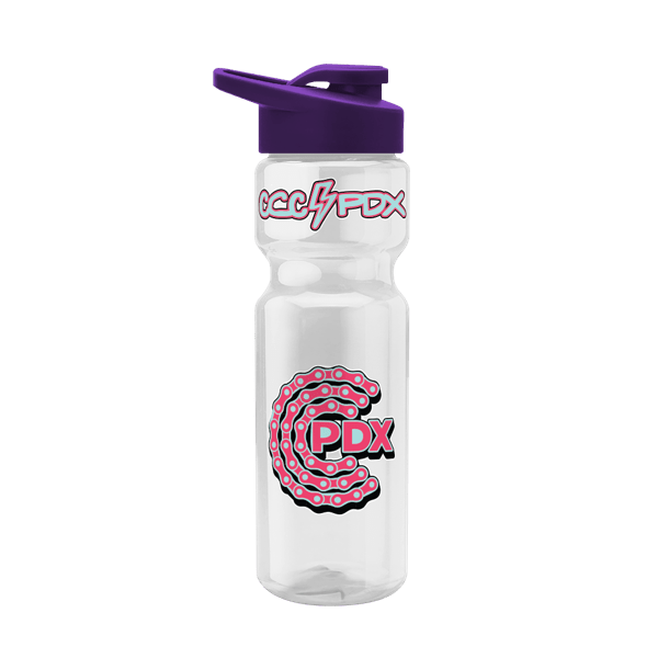 Blazer 28oz Transparent Bike Bottle w/Drink-thru Lid 211
