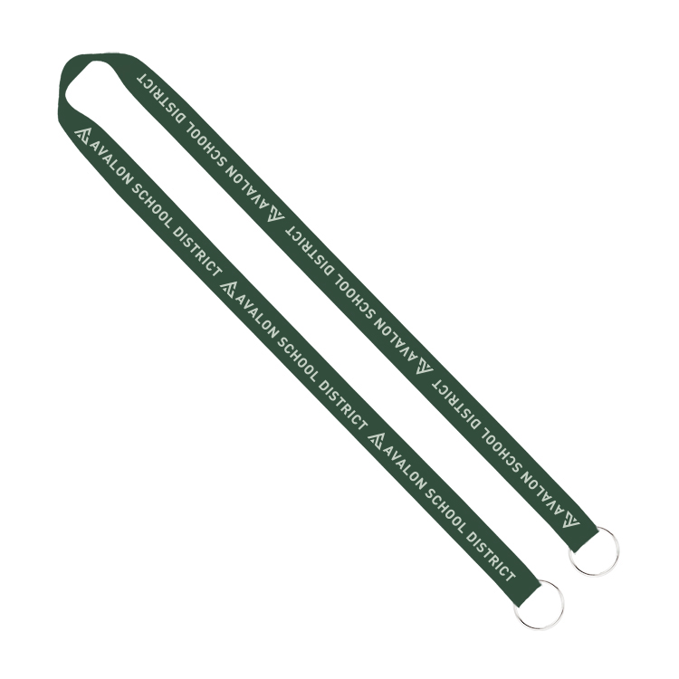 3/4" Screen Printed Lanyard with Double Clips 14
