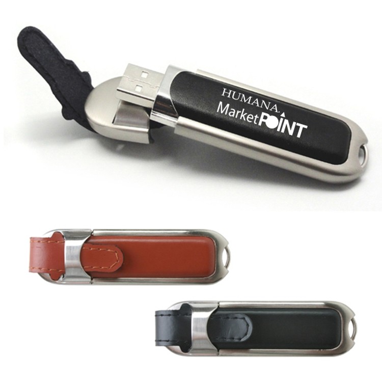 2GB Faux Leather USB Flash Drive 1