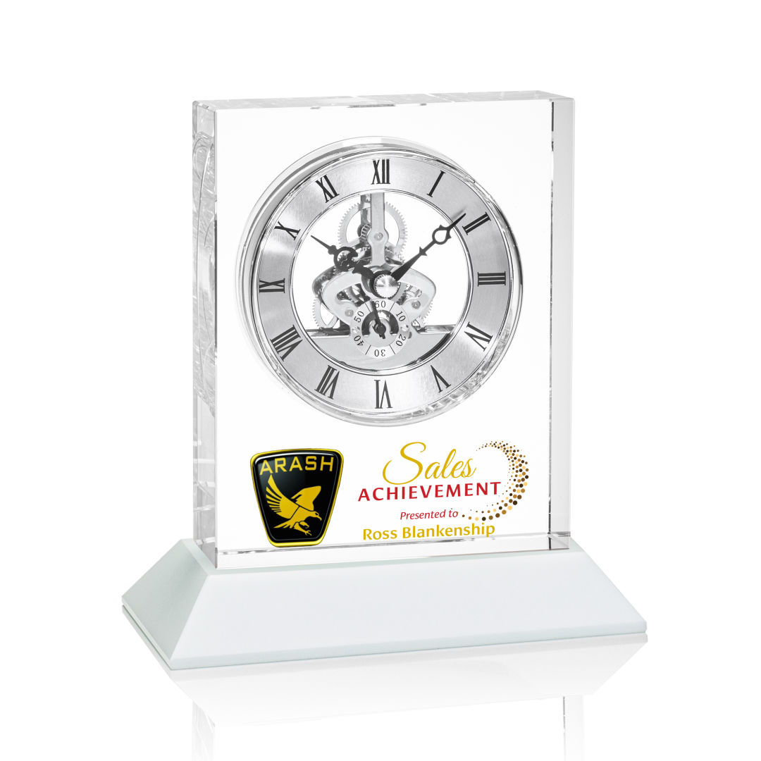 Ashland VividPrint™ Clock on Base - Silver Dial 10