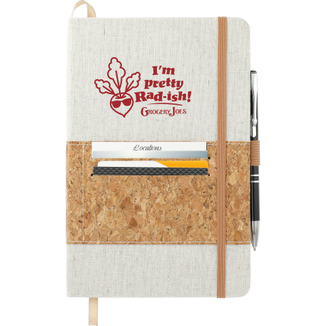 FSC® Mix 5.5" x 8.5" Recycled Cotton Cork Notebook 33