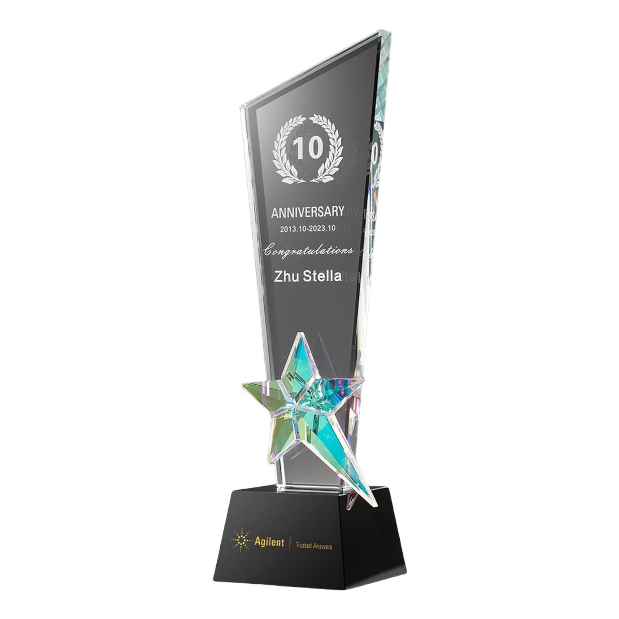 Colorful Star Crystal Trophy 3