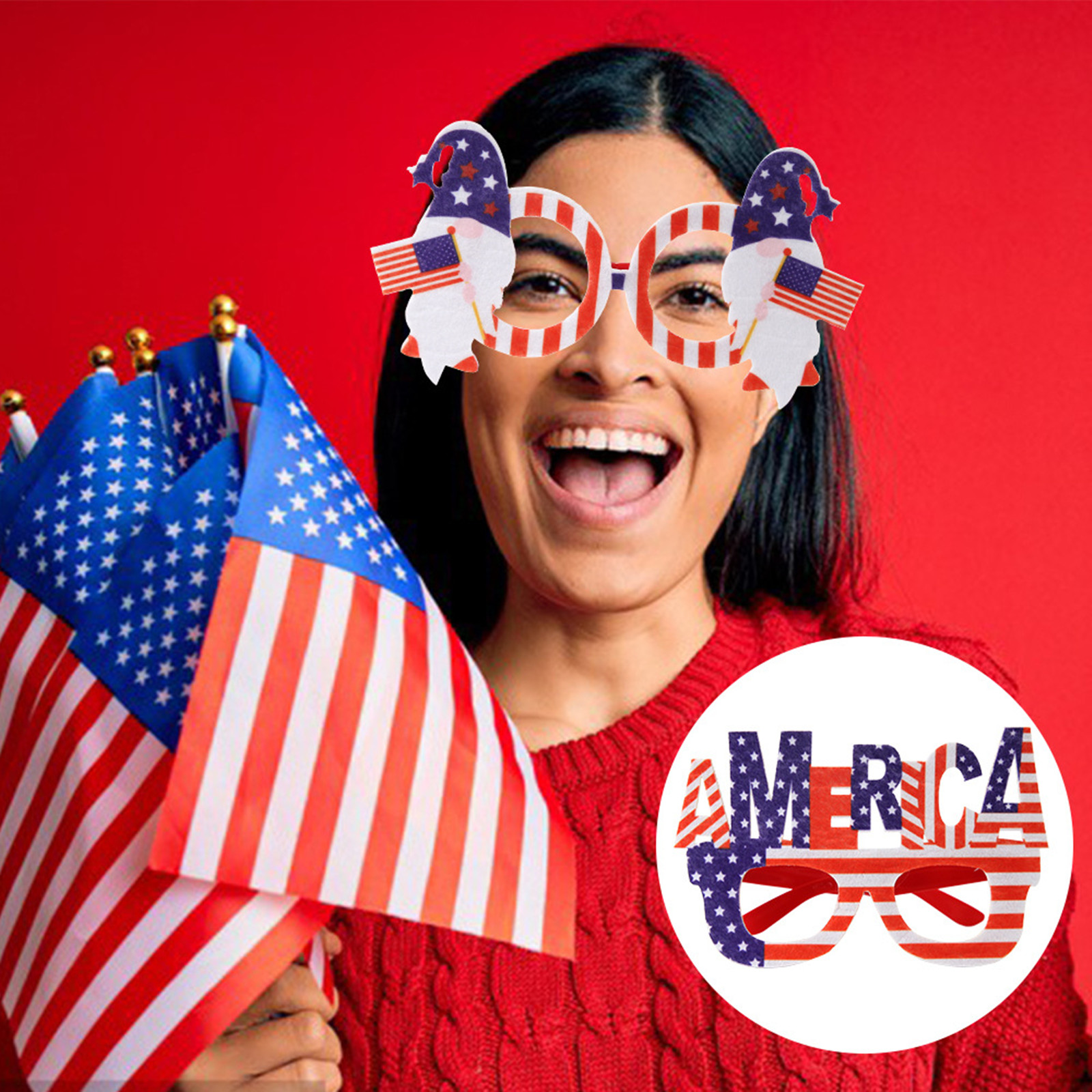 American Flag Decorative Eyeglass Frame-in stock 3