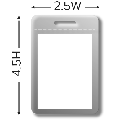 2.5W x 4.5H Plastic Badge Holder 2