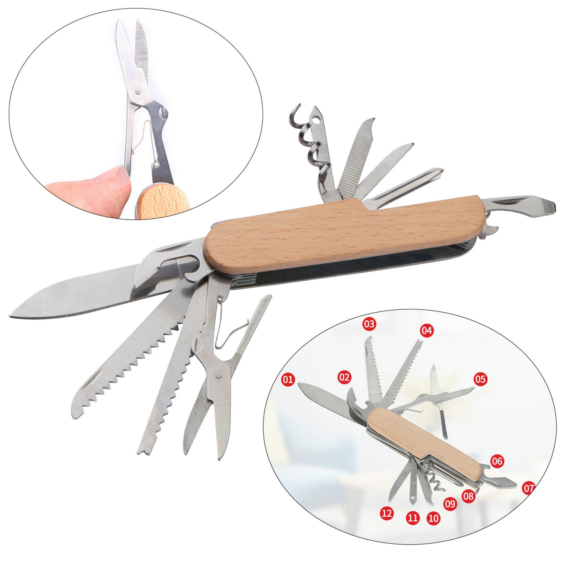 Rosewood Pocket Swiss Army Knife 3