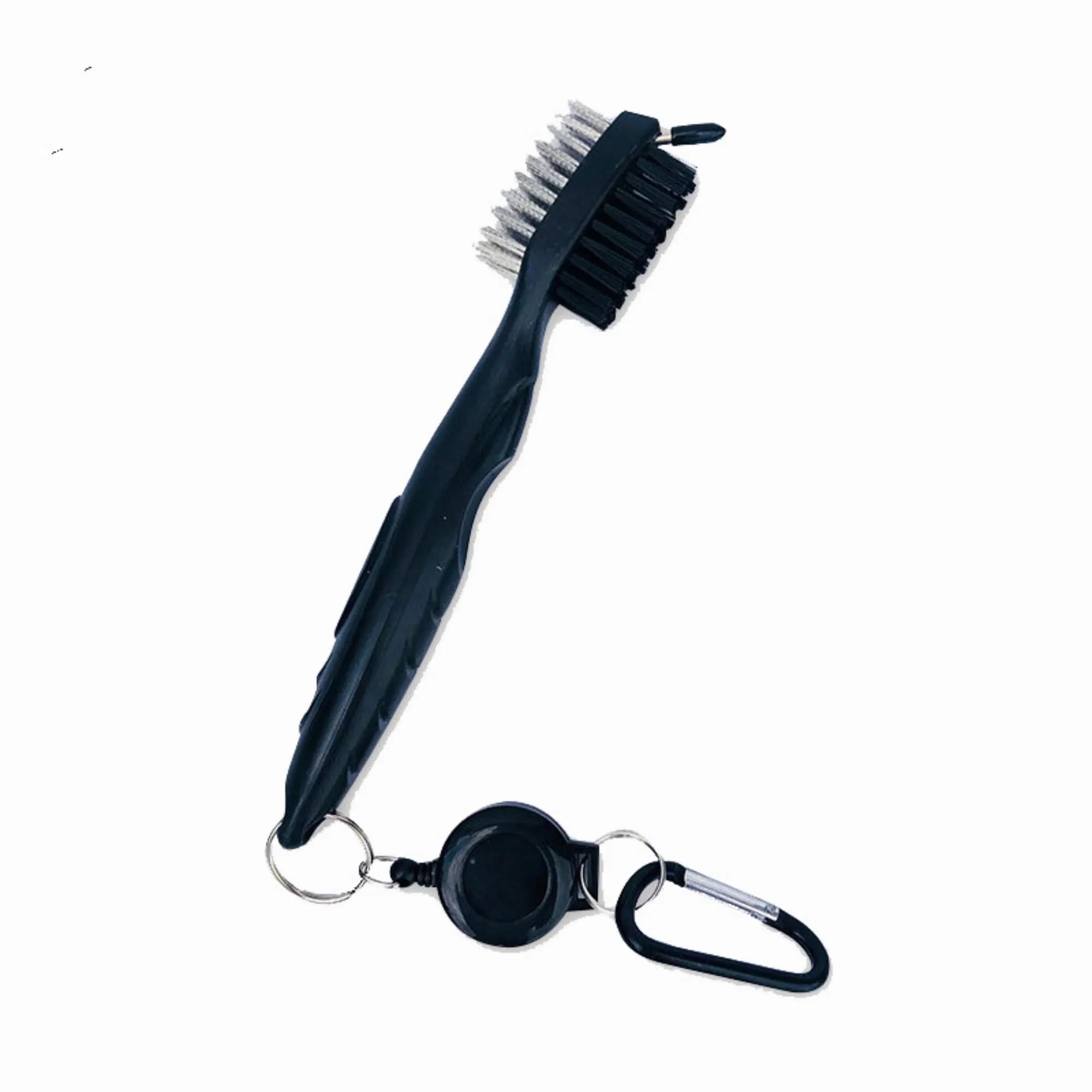 Golf Club Cleaning Brush with Retractable Aluminum Carabiner 8