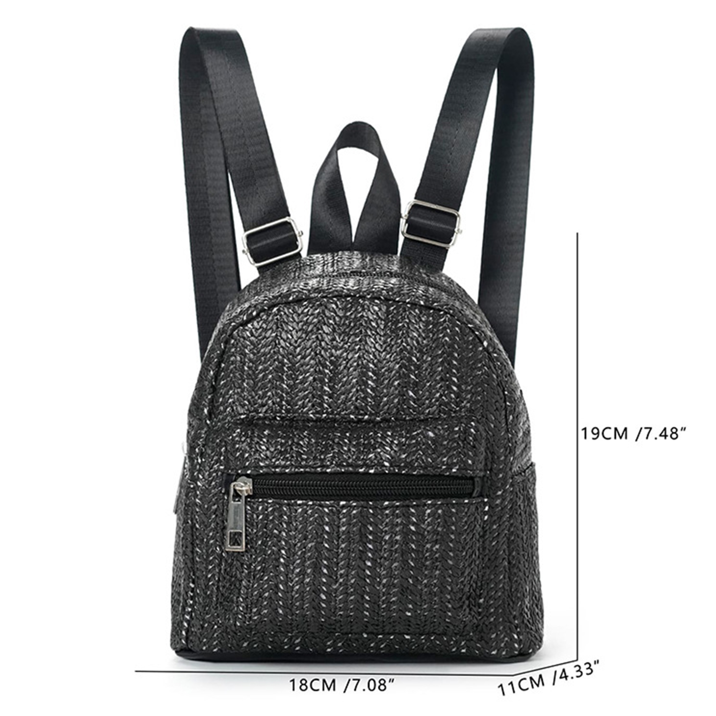 Jute Double Zipper Personalized Backpack 17