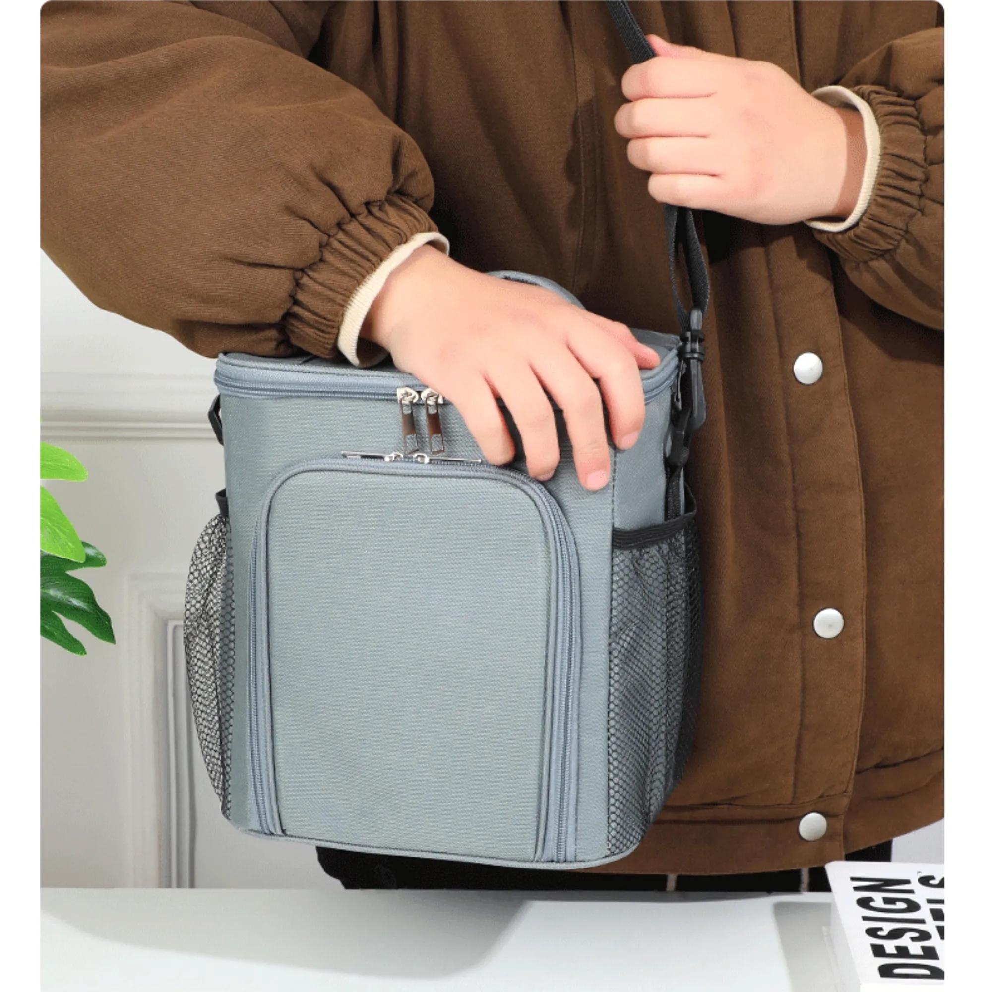 Double ice pack, portable lunch bag, lunch box insulated bag 1
