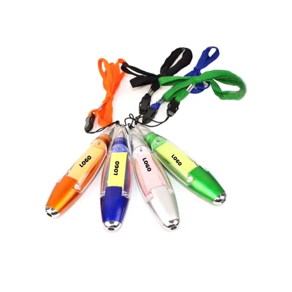 Lanyard Sticky Notes LED Light Pen 3