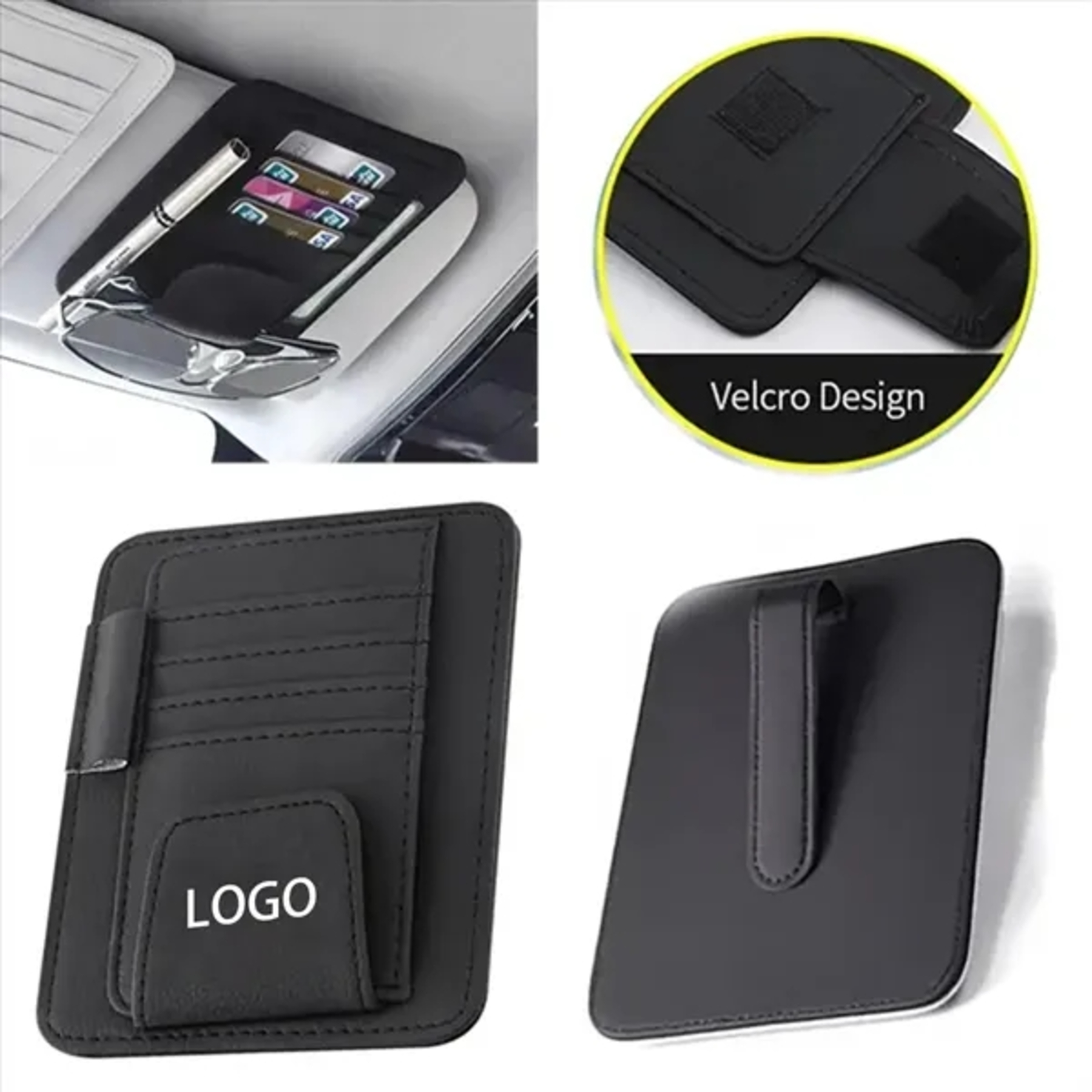 Leather Car Sun Visor Organizer 2