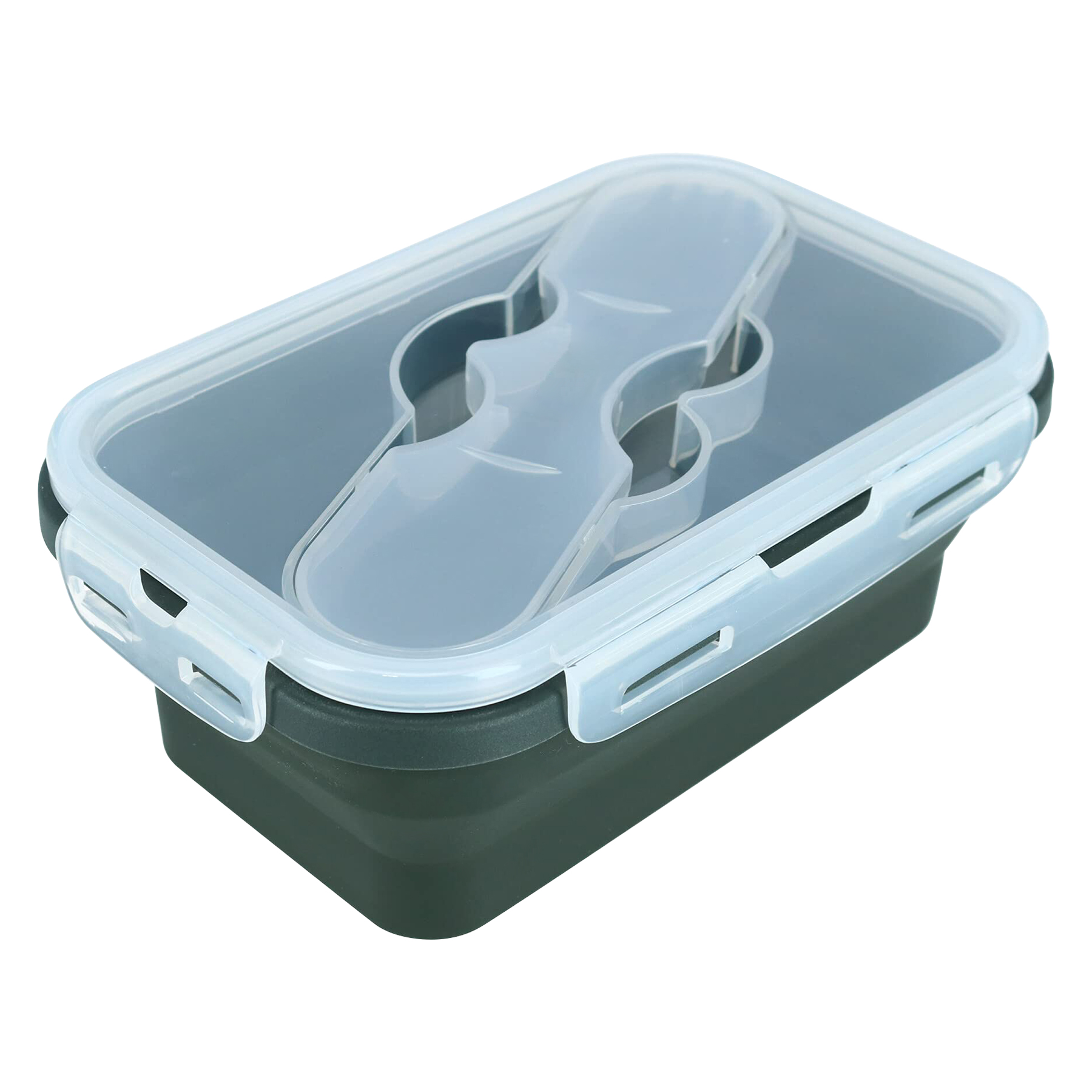 500ML Collapsible Silicone Lunch Box With Cutlery 2